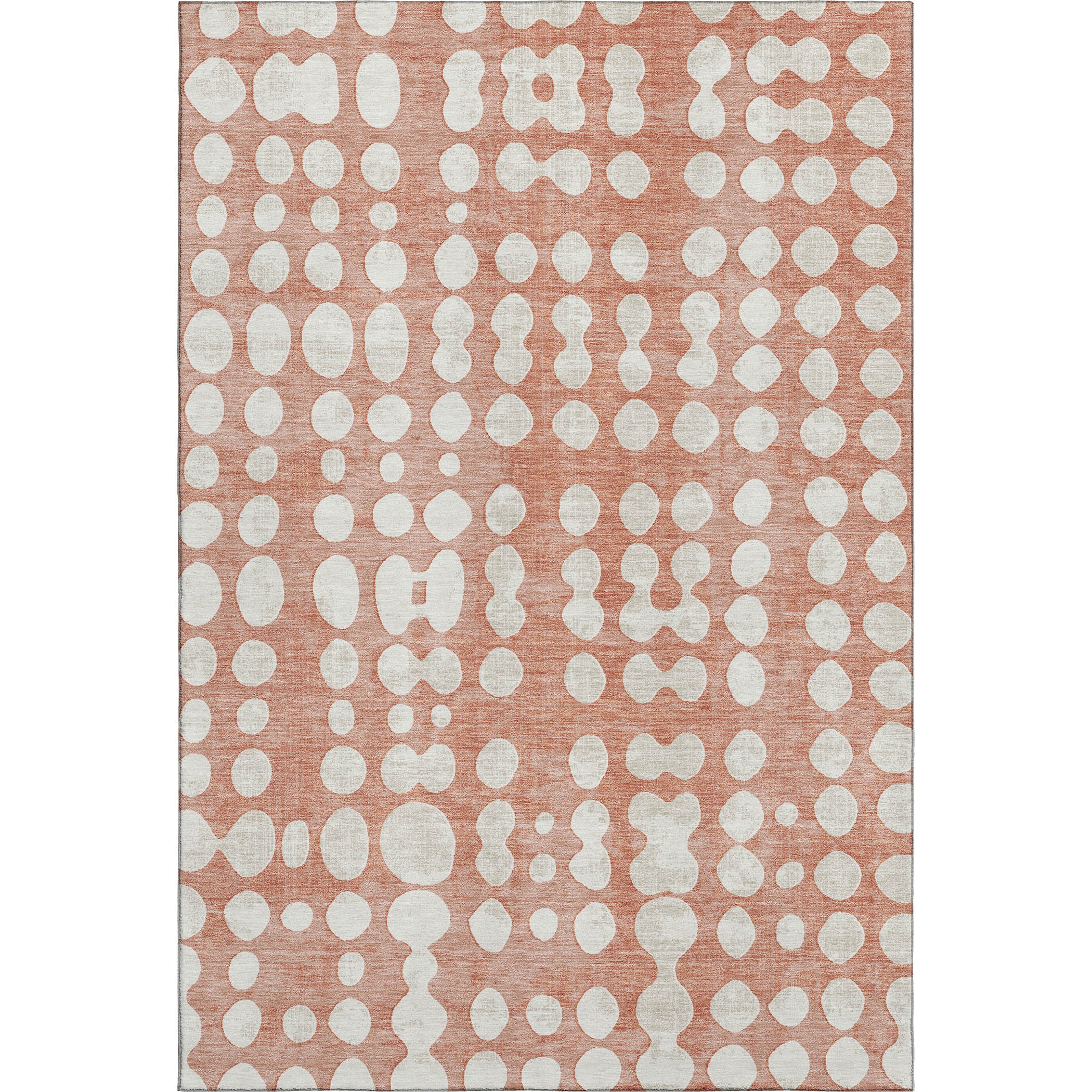 Budapest Machine Washable Transitional Salmon Orange Rug 2'6" x 3'10" #shape_Rectangle