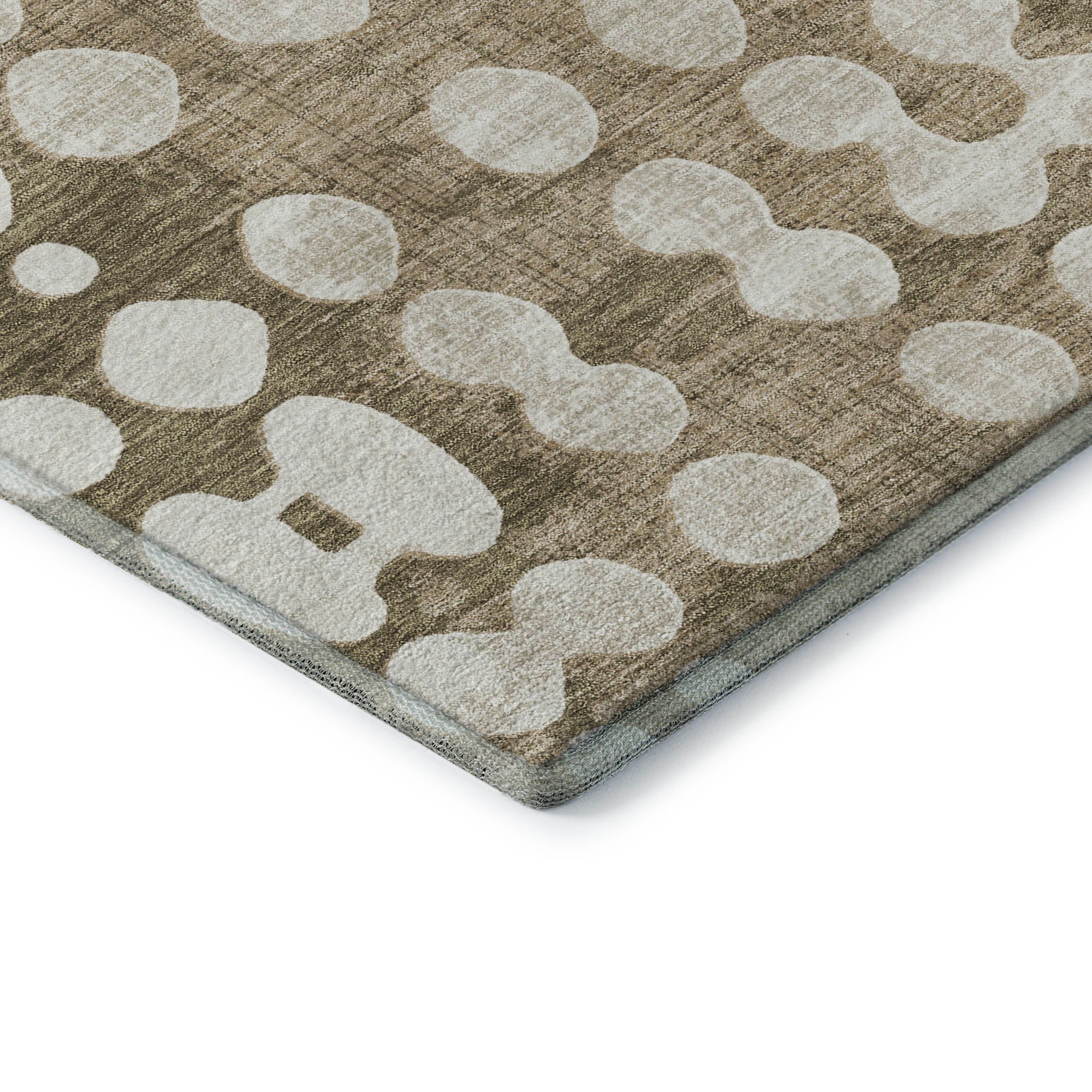Budapest Machine Washable Transitional Taupe Brown Rug 1'8" x 2'6" #shape_Rectangle