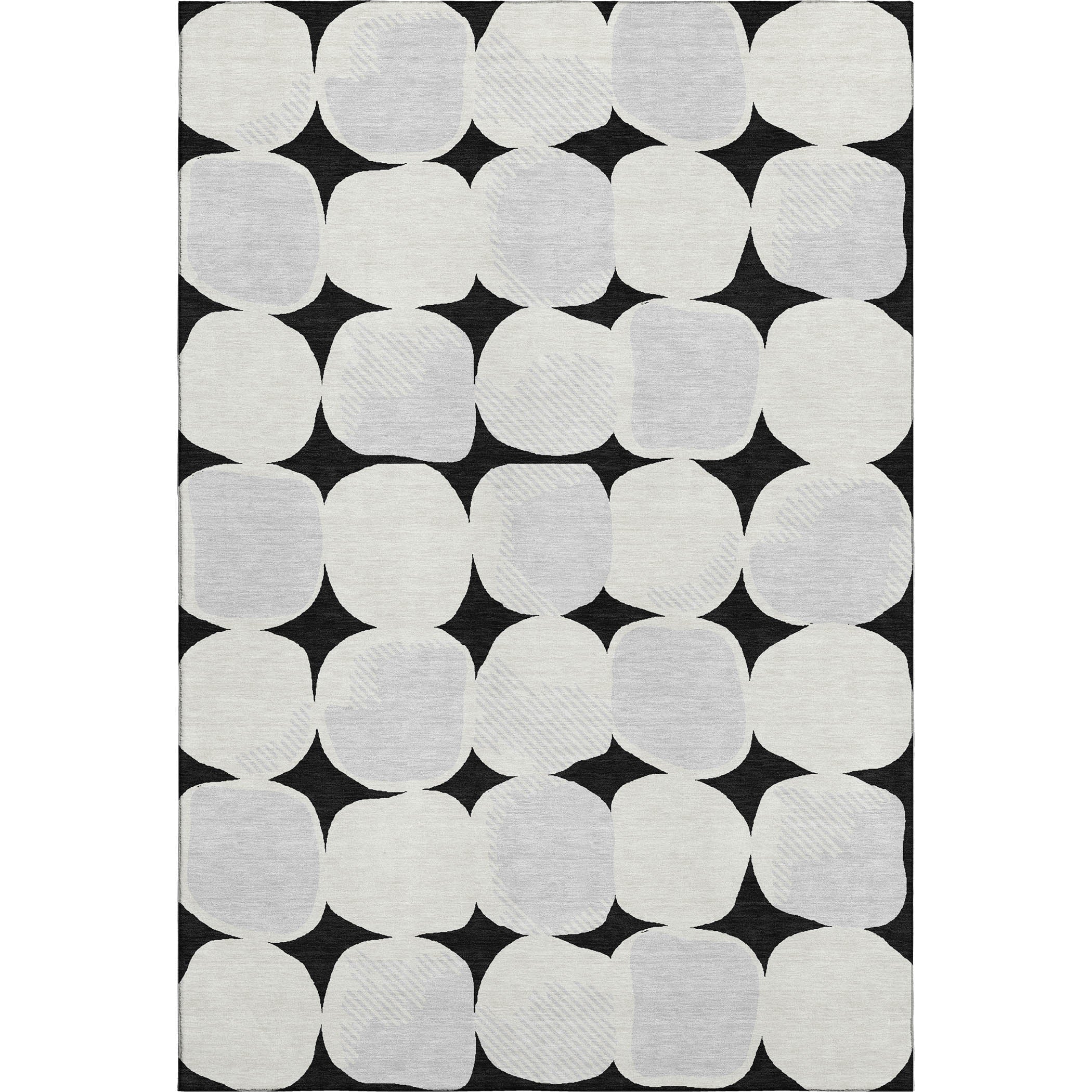 Lima Machine Washable Transitional Black Rug 2'6" x 3'10" #shape_Rectangle
