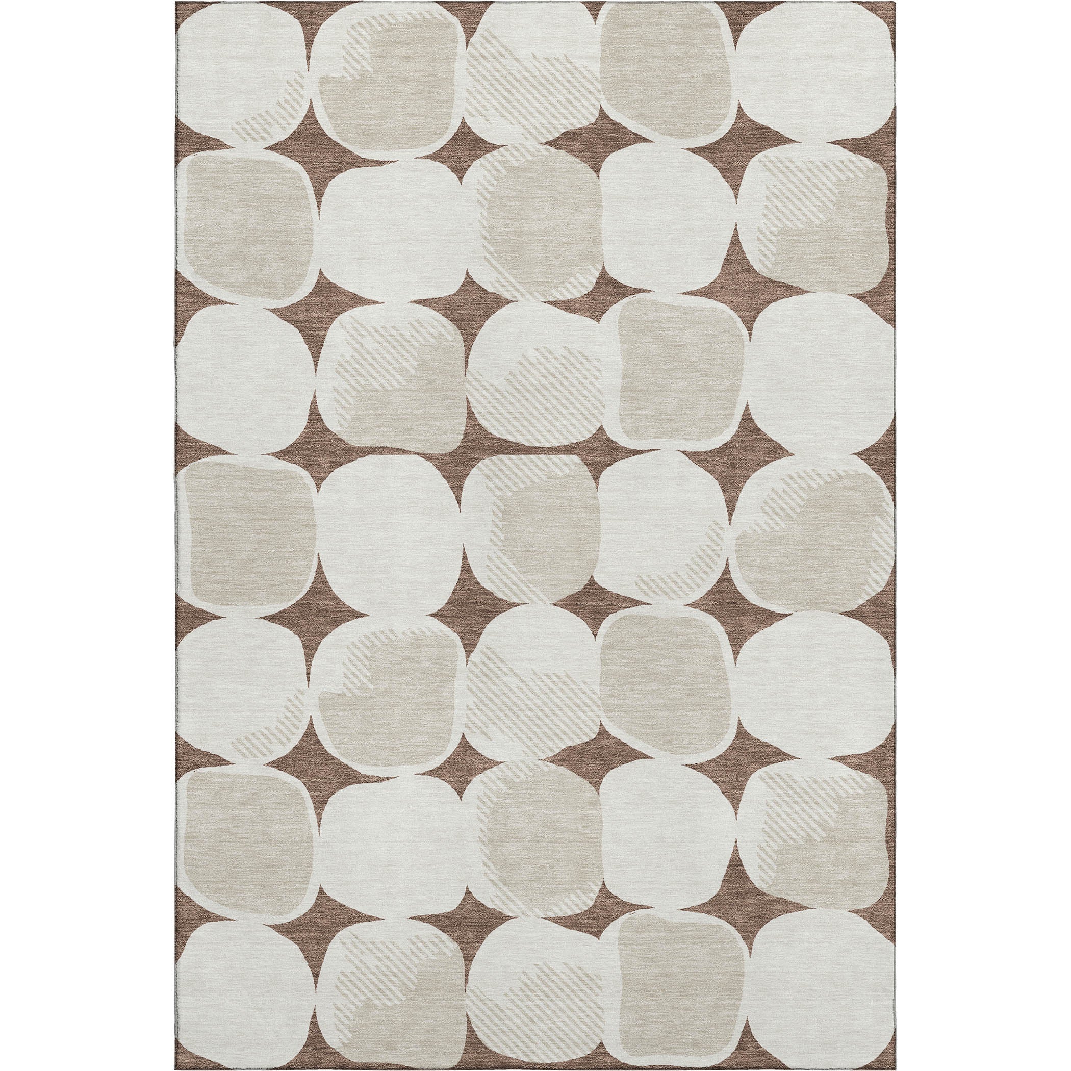 Lima Machine Washable Transitional Brown Rug 2'6" x 3'10" #shape_Rectangle