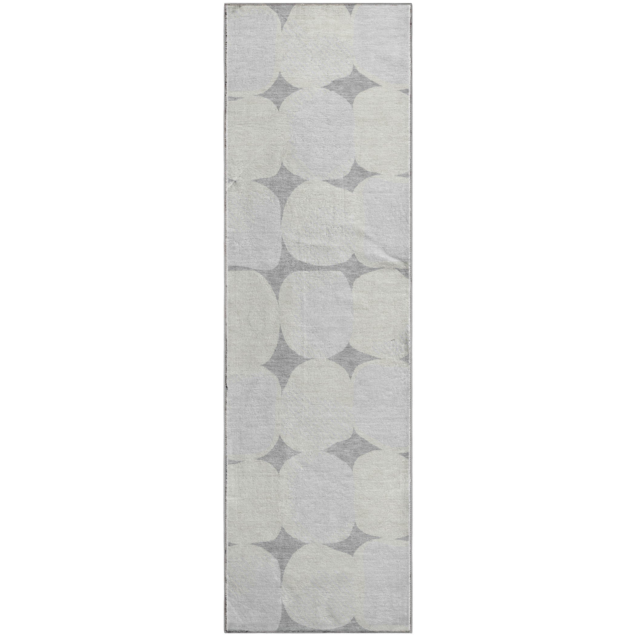 Lima Machine Washable Transitional Gray Rug 2'3" x 7'6" #shape_Runner