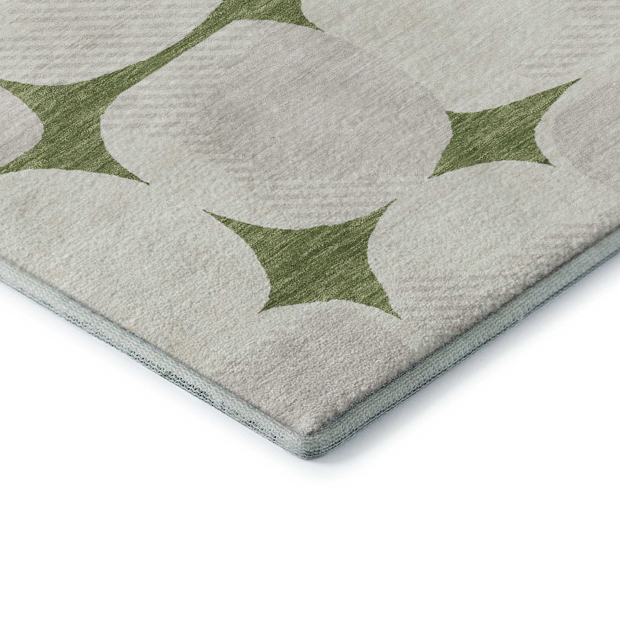 Lima Machine Washable Transitional Green Rug 1'8" x 2'6" #shape_Rectangle