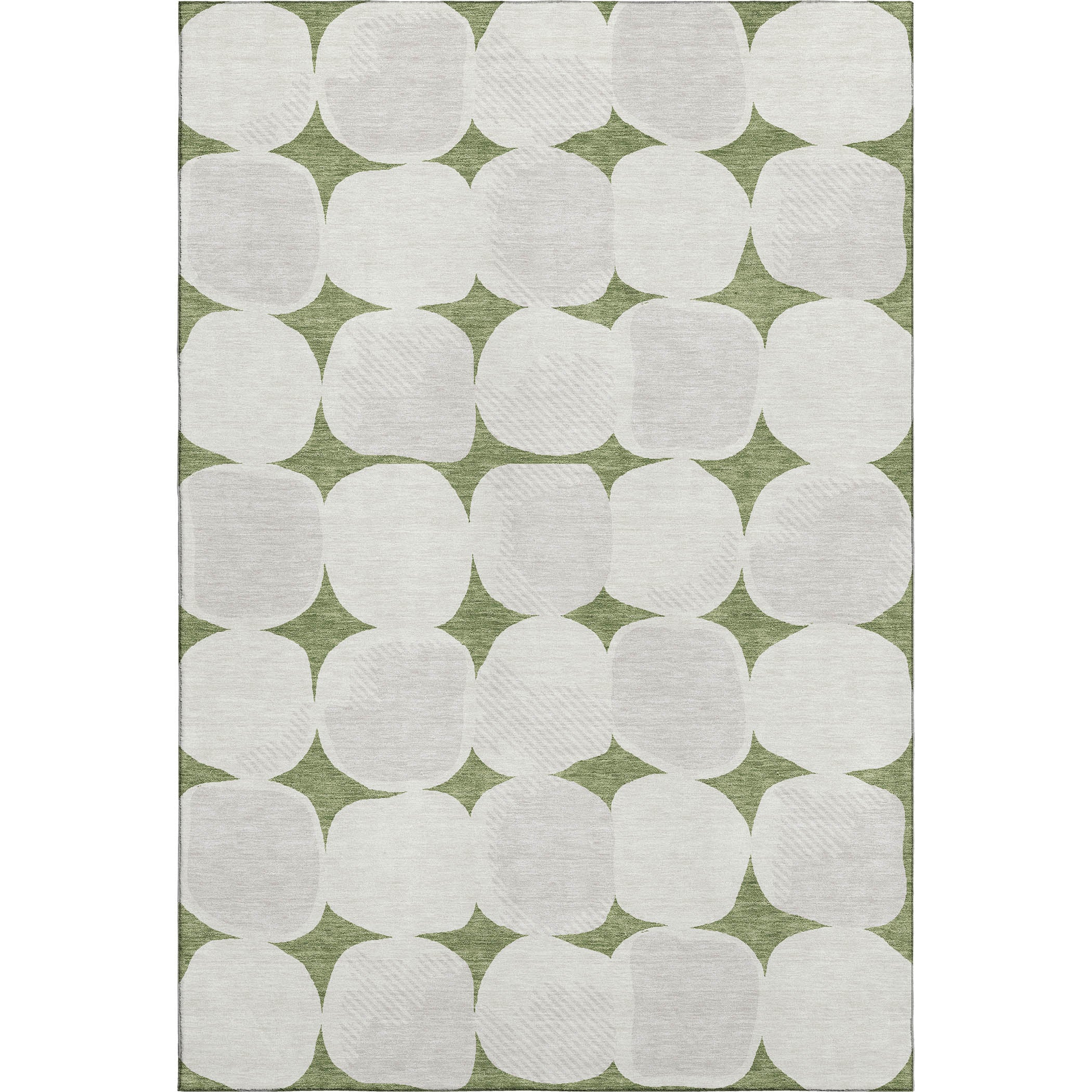 Lima Machine Washable Transitional Green Rug 2'6" x 3'10" #shape_Rectangle