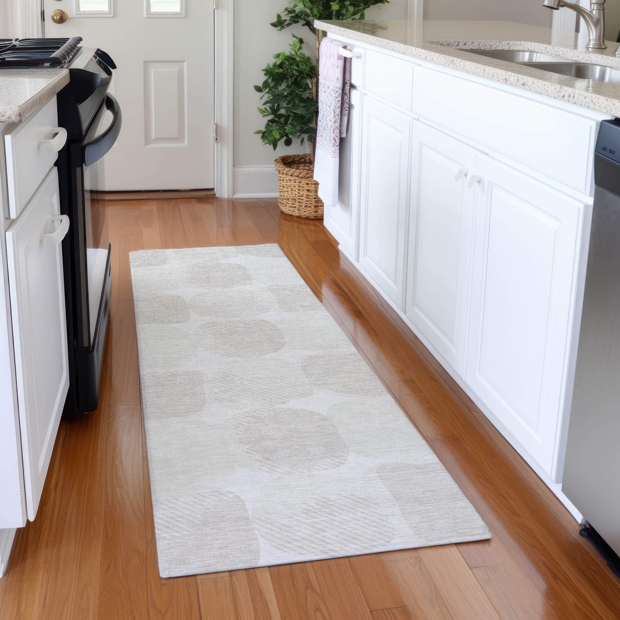 Lima Machine Washable Transitional Ivory Rug 2'3" x 7'6" #shape_Runner