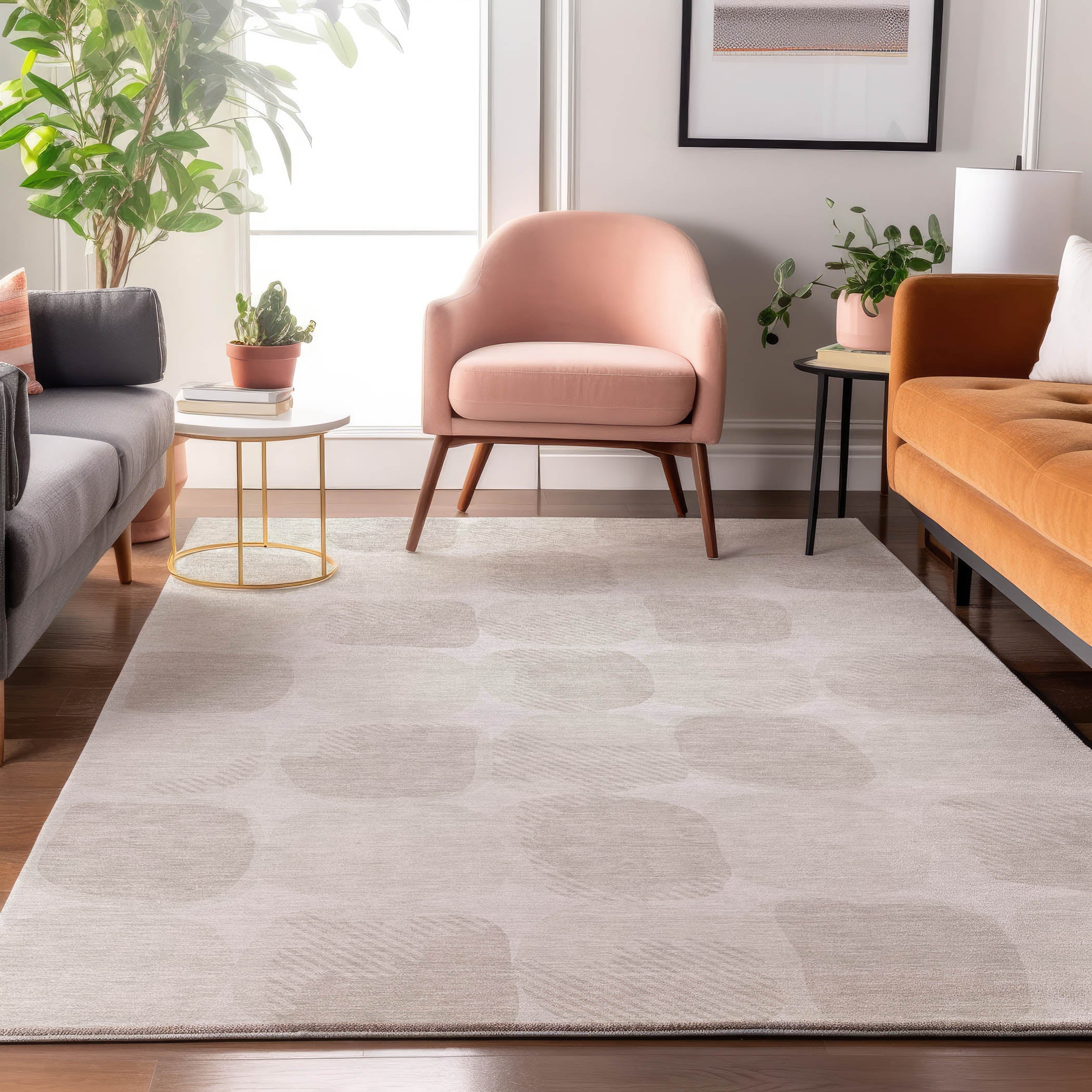 Lima Machine Washable Transitional Ivory Rug 2'6" x 3'10" #shape_Rectangle