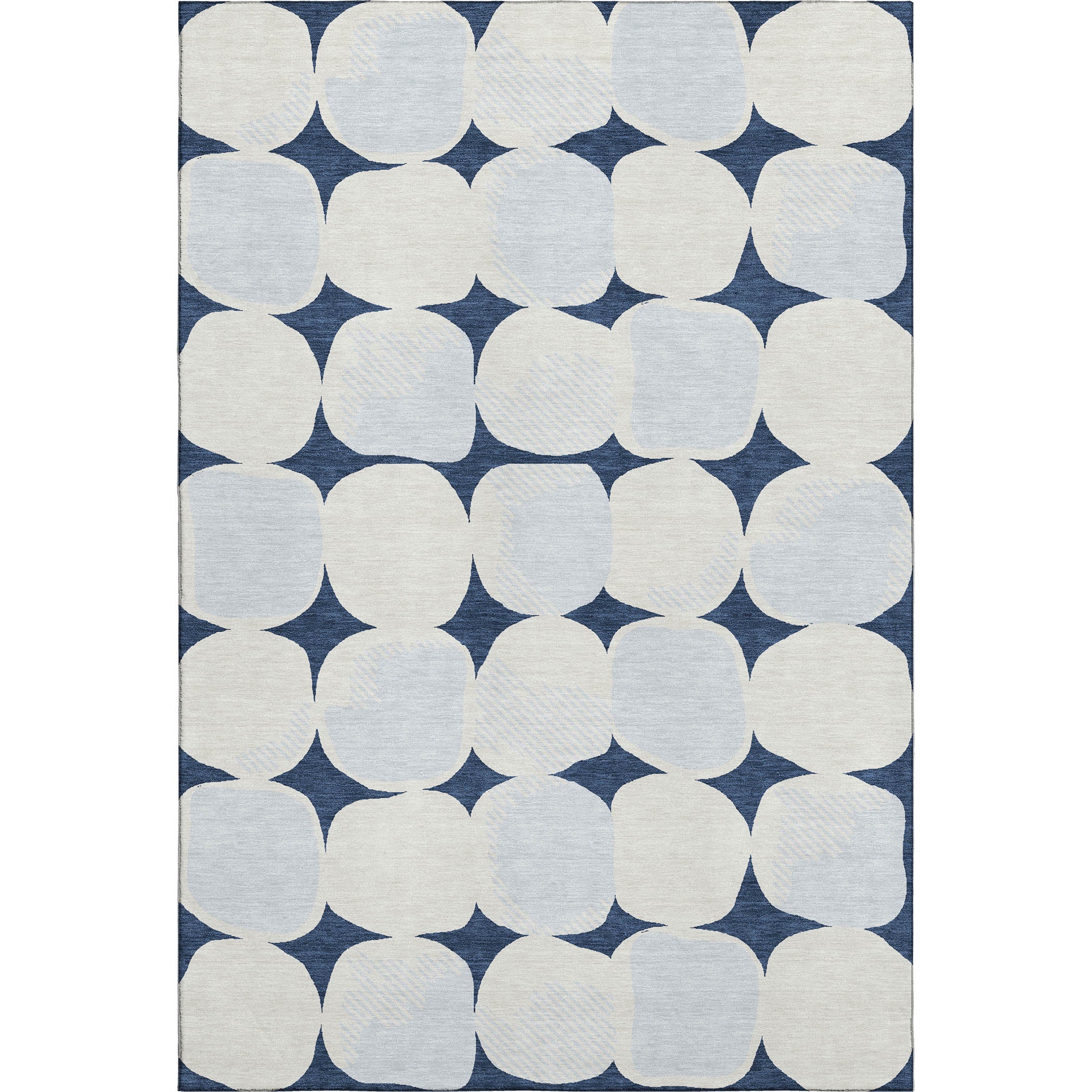 Lima Machine Washable Transitional Navy Blue Rug 2'6" x 3'10" #shape_Rectangle