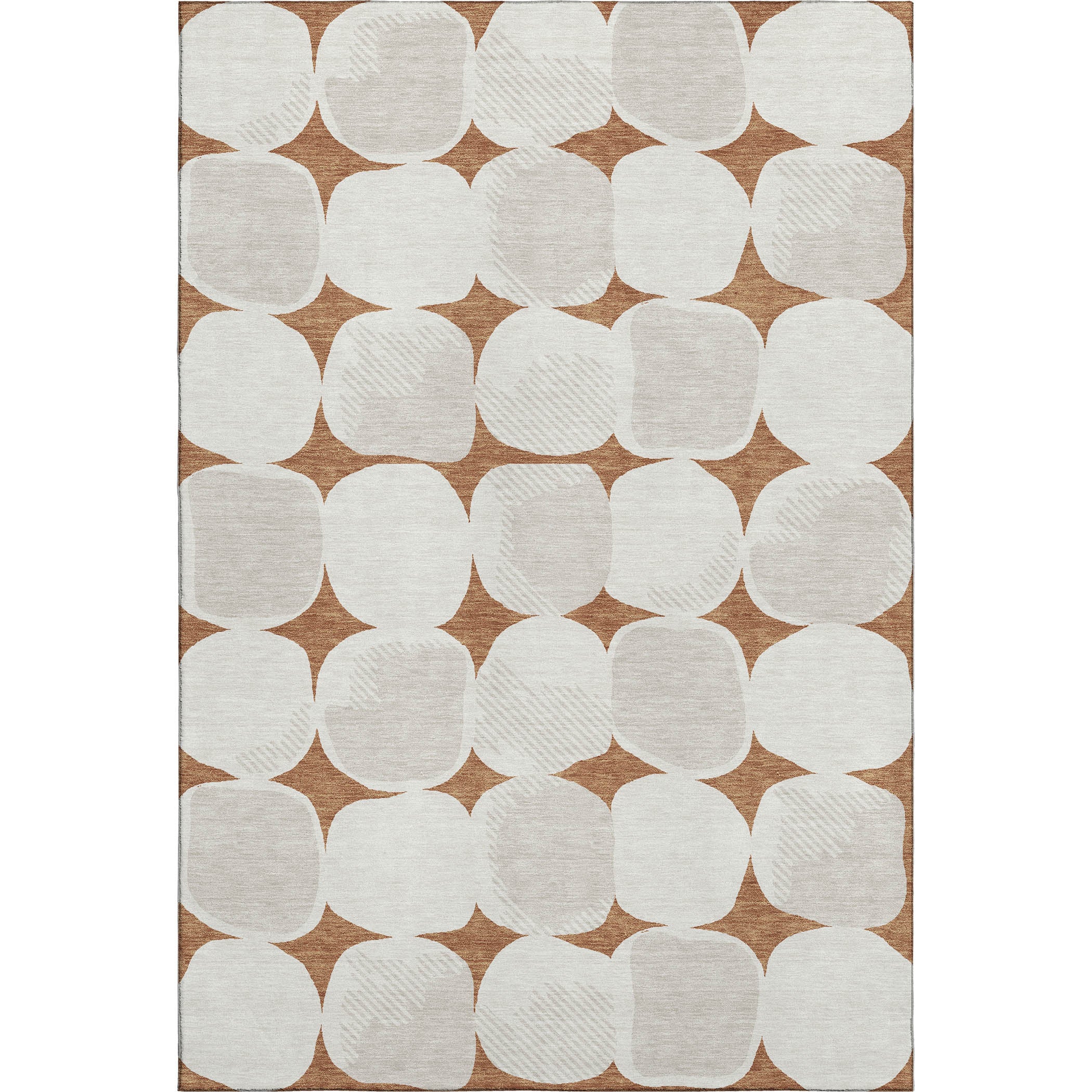 Lima Machine Washable Transitional Paprika Orange Rug 2'6" x 3'10" #shape_Rectangle