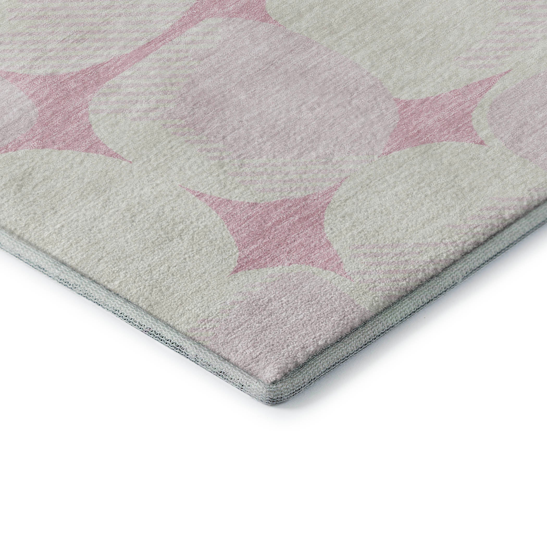 Lima Machine Washable Transitional Pink Rug 1'8" x 2'6" #shape_Rectangle