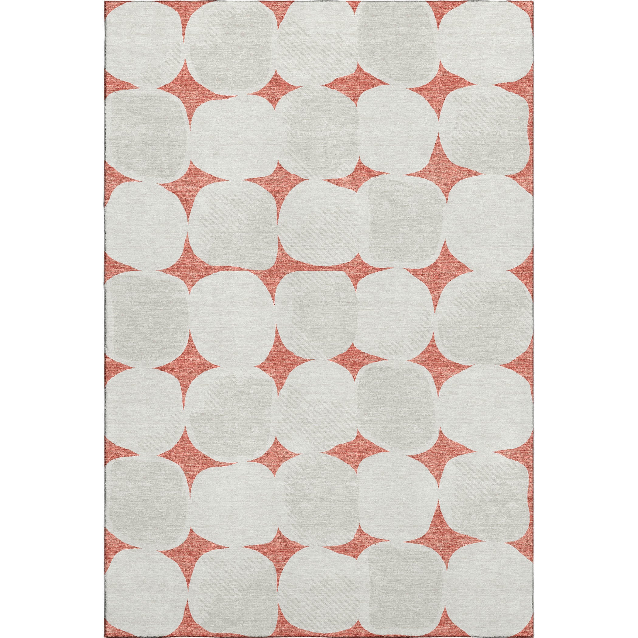 Lima Machine Washable Transitional Salmon Orange Rug 2'6" x 3'10" #shape_Rectangle