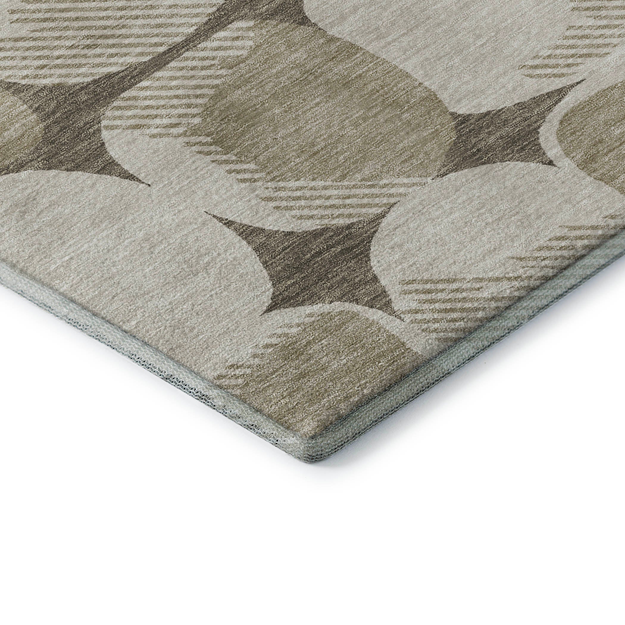 Lima Machine Washable Transitional Taupe Brown Rug 1'8" x 2'6" #shape_Rectangle