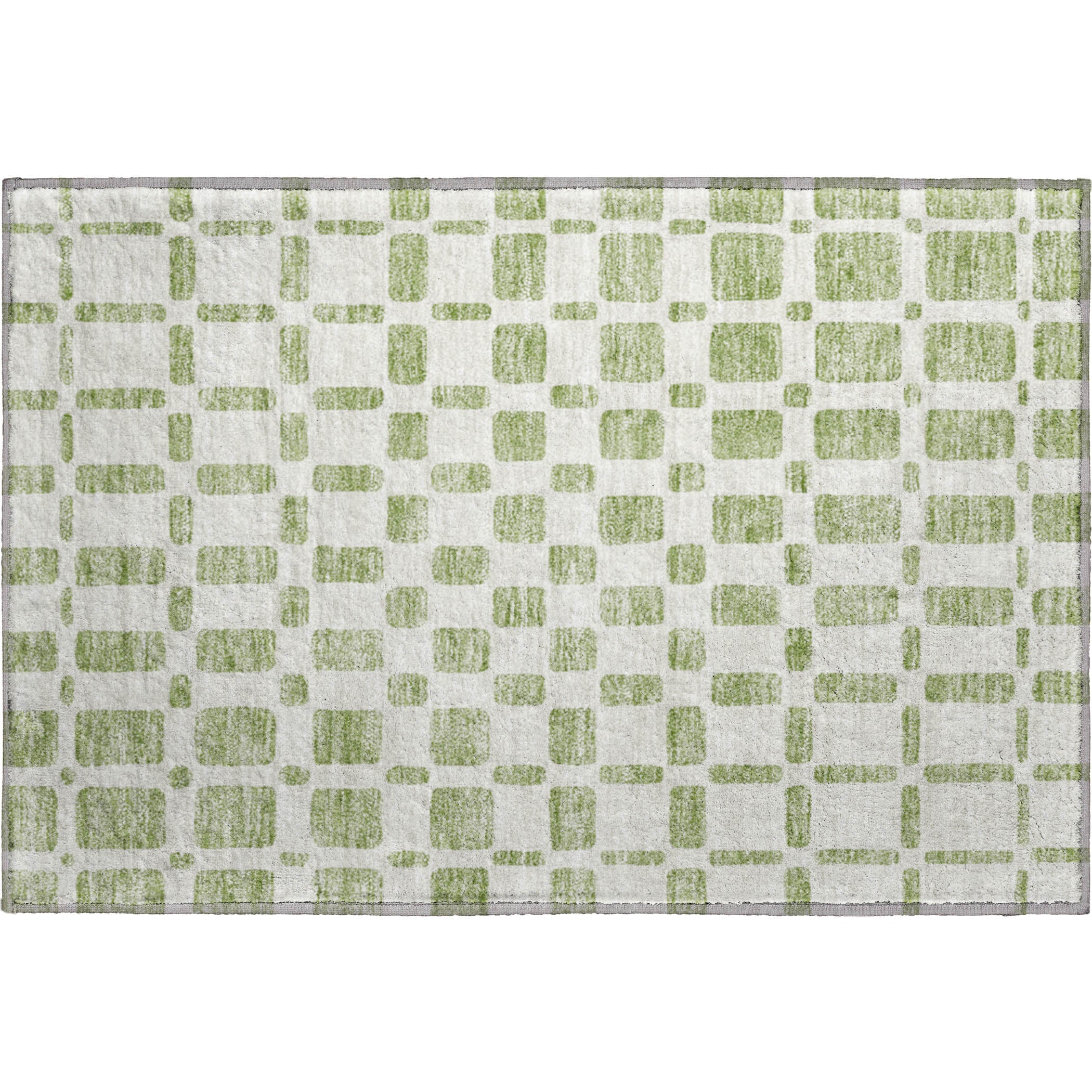 Athens Machine Washable Transitional Aloe Green Rug 1'8" x 2'6" #shape_Rectangle