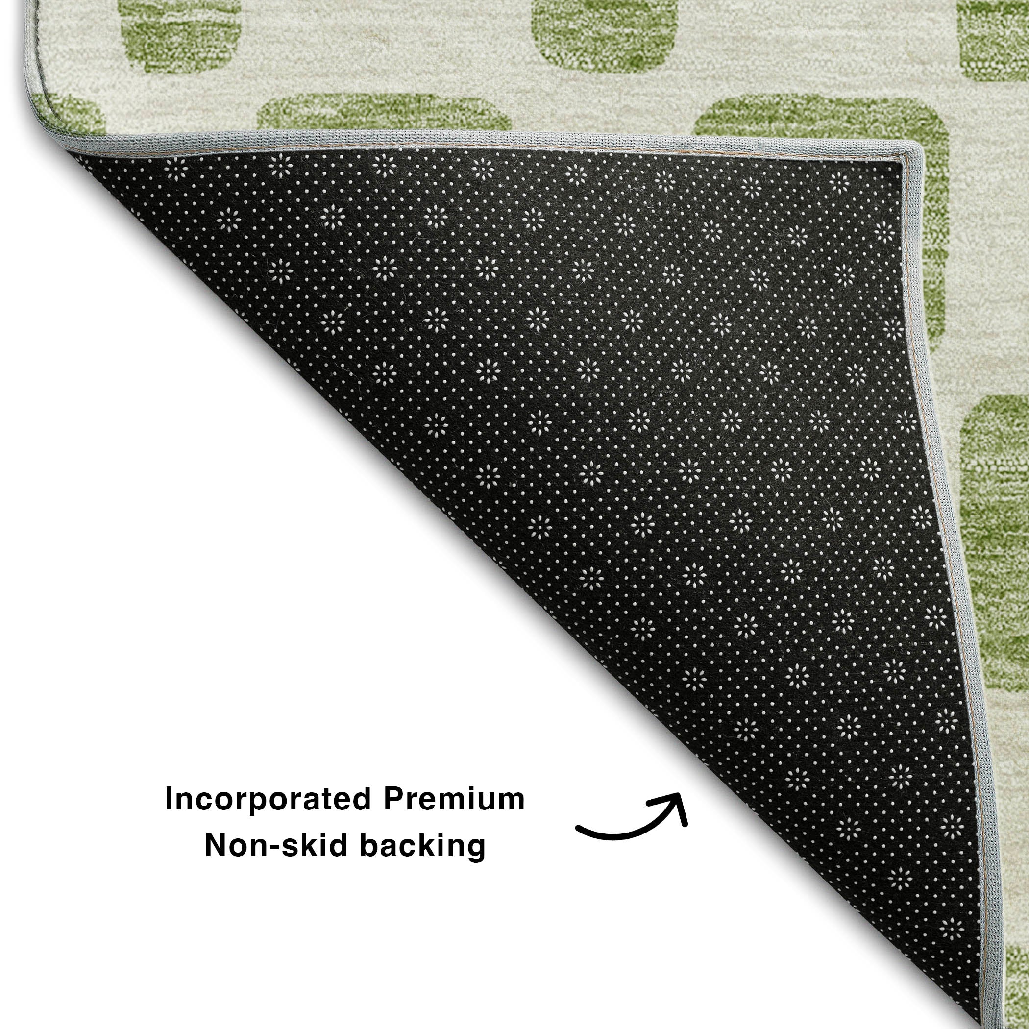 Athens Machine Washable Transitional Aloe Green Rug 1'8" x 2'6" #shape_Rectangle