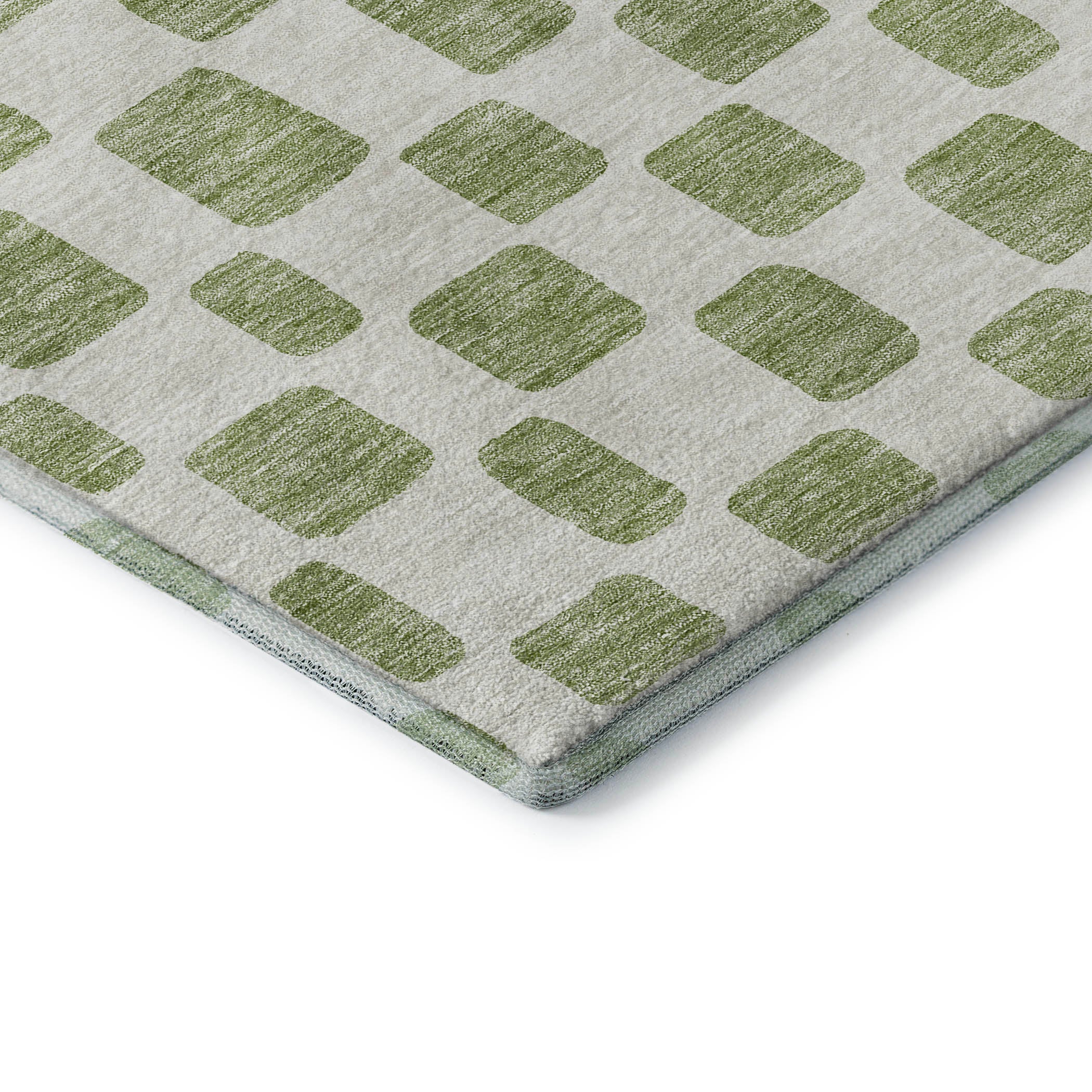 Athens Machine Washable Transitional Aloe Green Rug 1'8" x 2'6" #shape_Rectangle