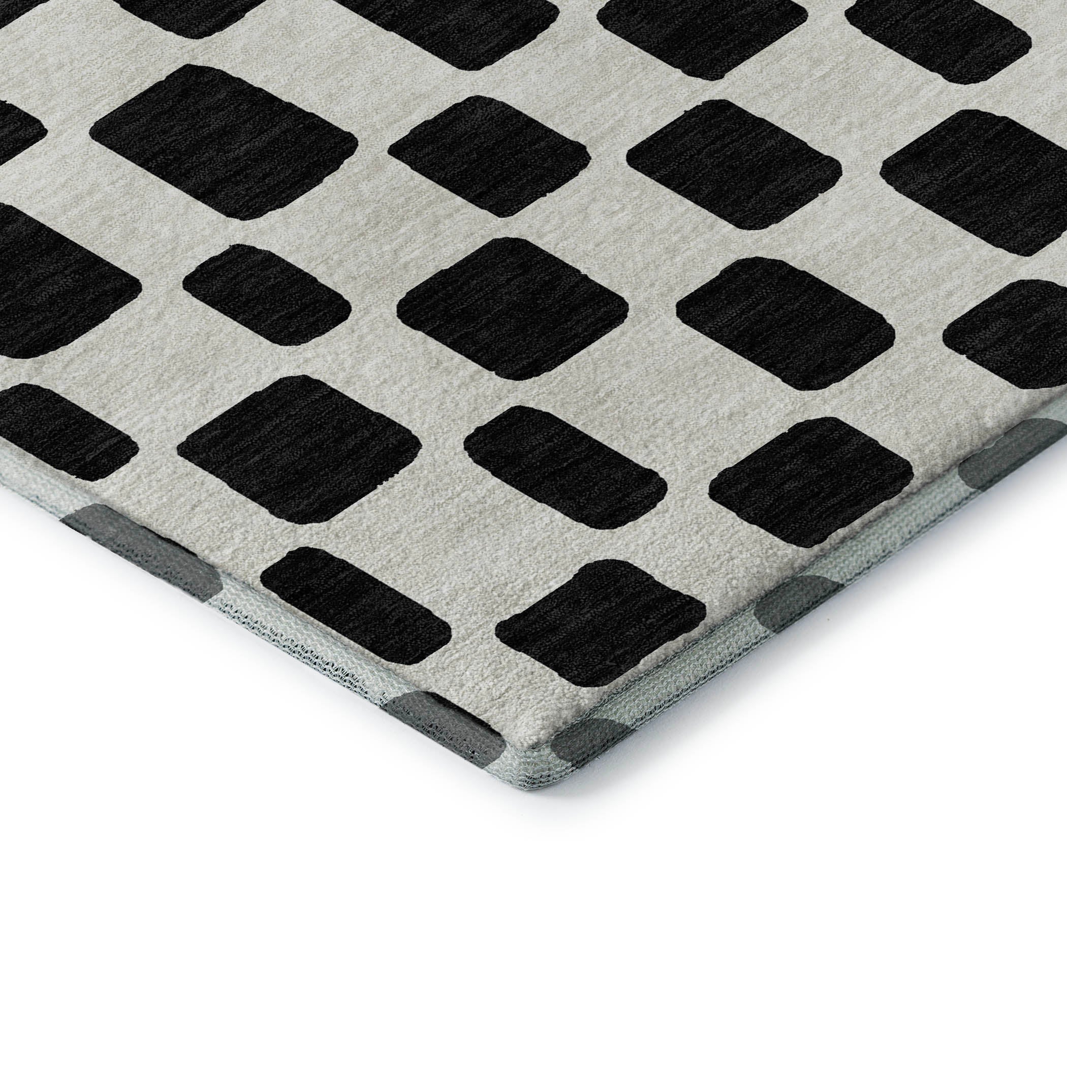 Athens Machine Washable Transitional Black Rug 1'8" x 2'6" #shape_Rectangle