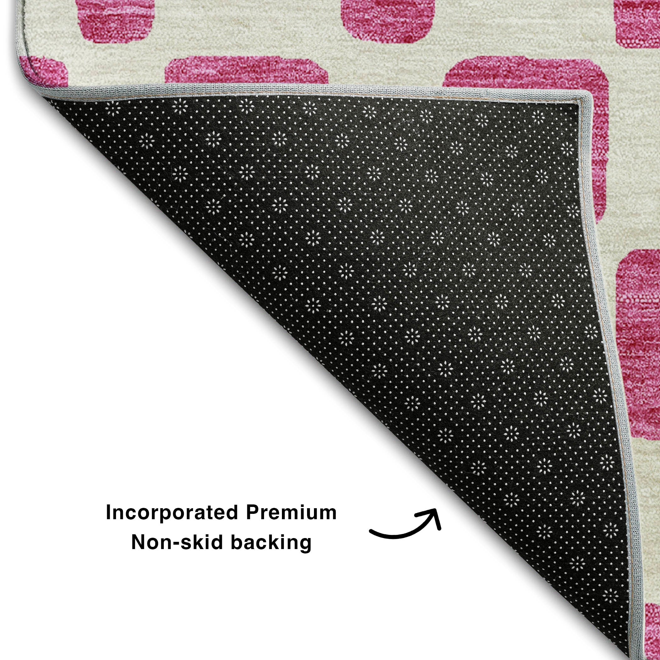 Athens Machine Washable Transitional Blush Pink Rug 1'8" x 2'6" #shape_Rectangle