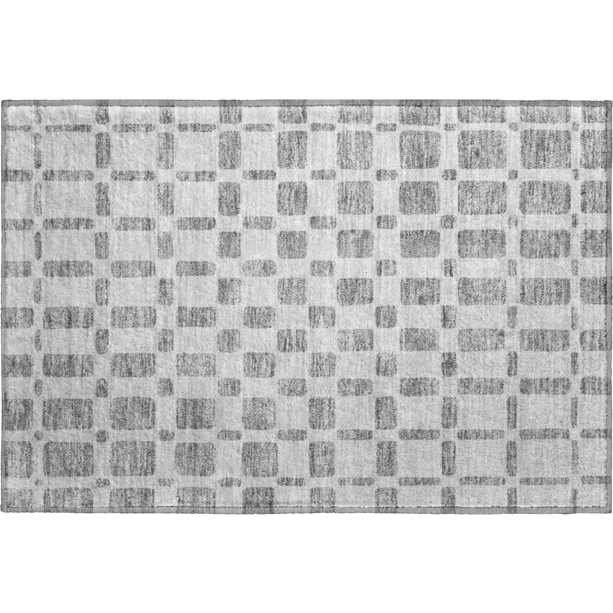 Athens Machine Washable Transitional Gray Rug 1'8" x 2'6" #shape_Rectangle