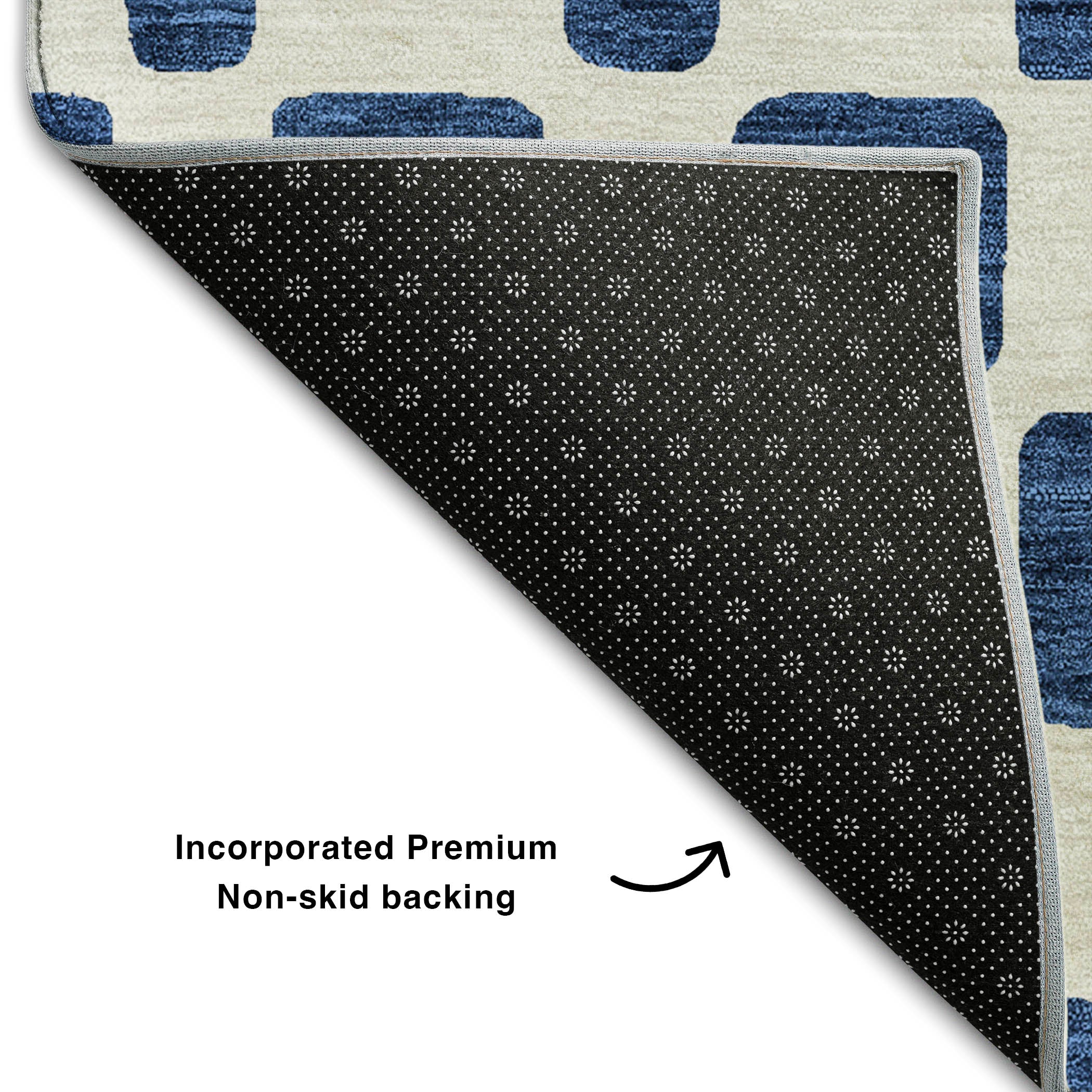 Athens Machine Washable Transitional Navy Blue Rug 1'8" x 2'6" #shape_Rectangle