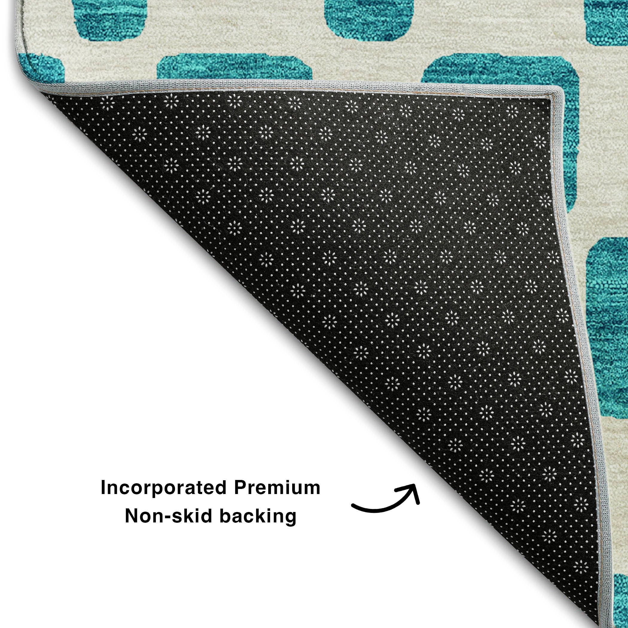 Athens Machine Washable Transitional Teal Rug 1'8" x 2'6" #shape_Rectangle