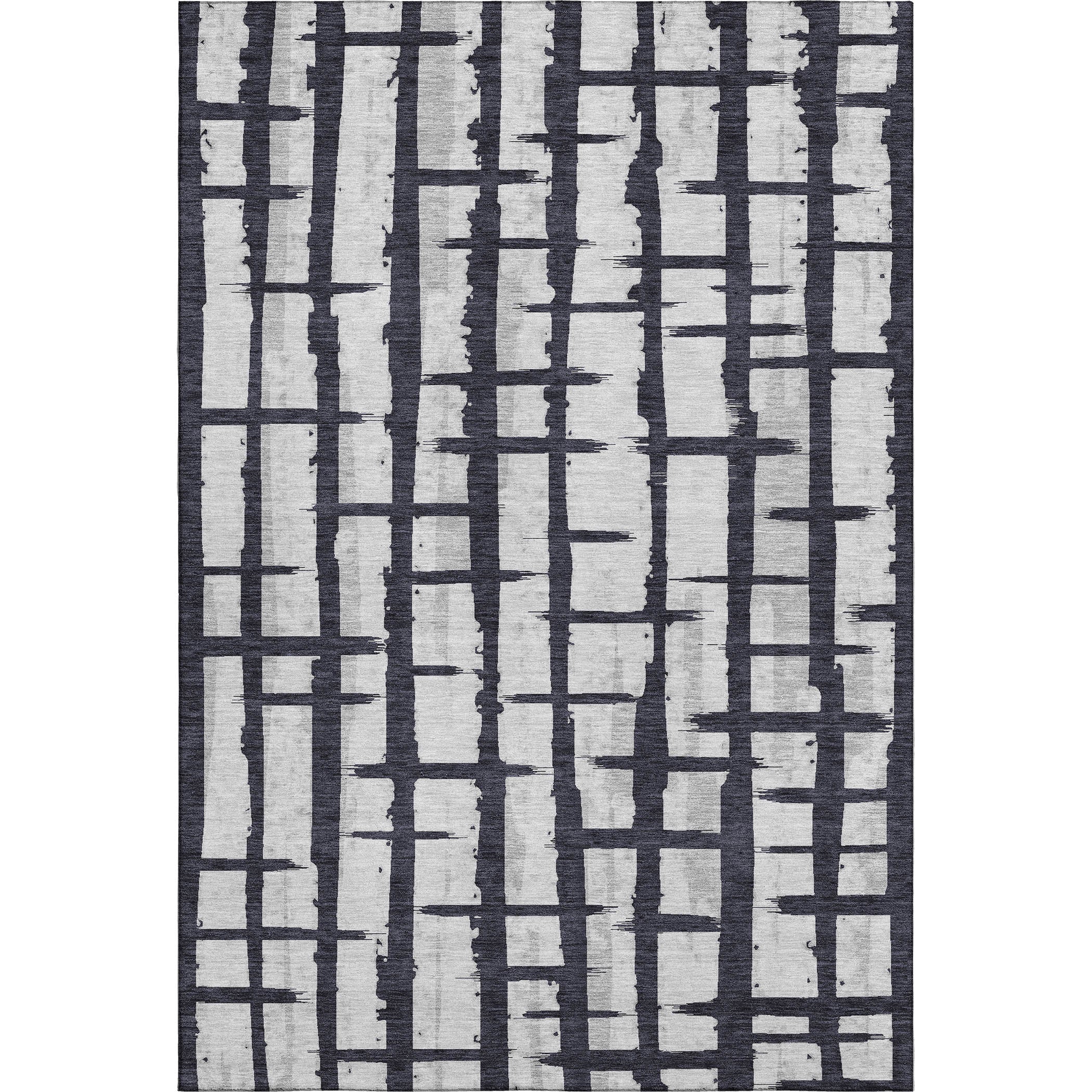 Siena Machine Washable Transitional Black Rug 2'6" x 3'10" #shape_Rectangle