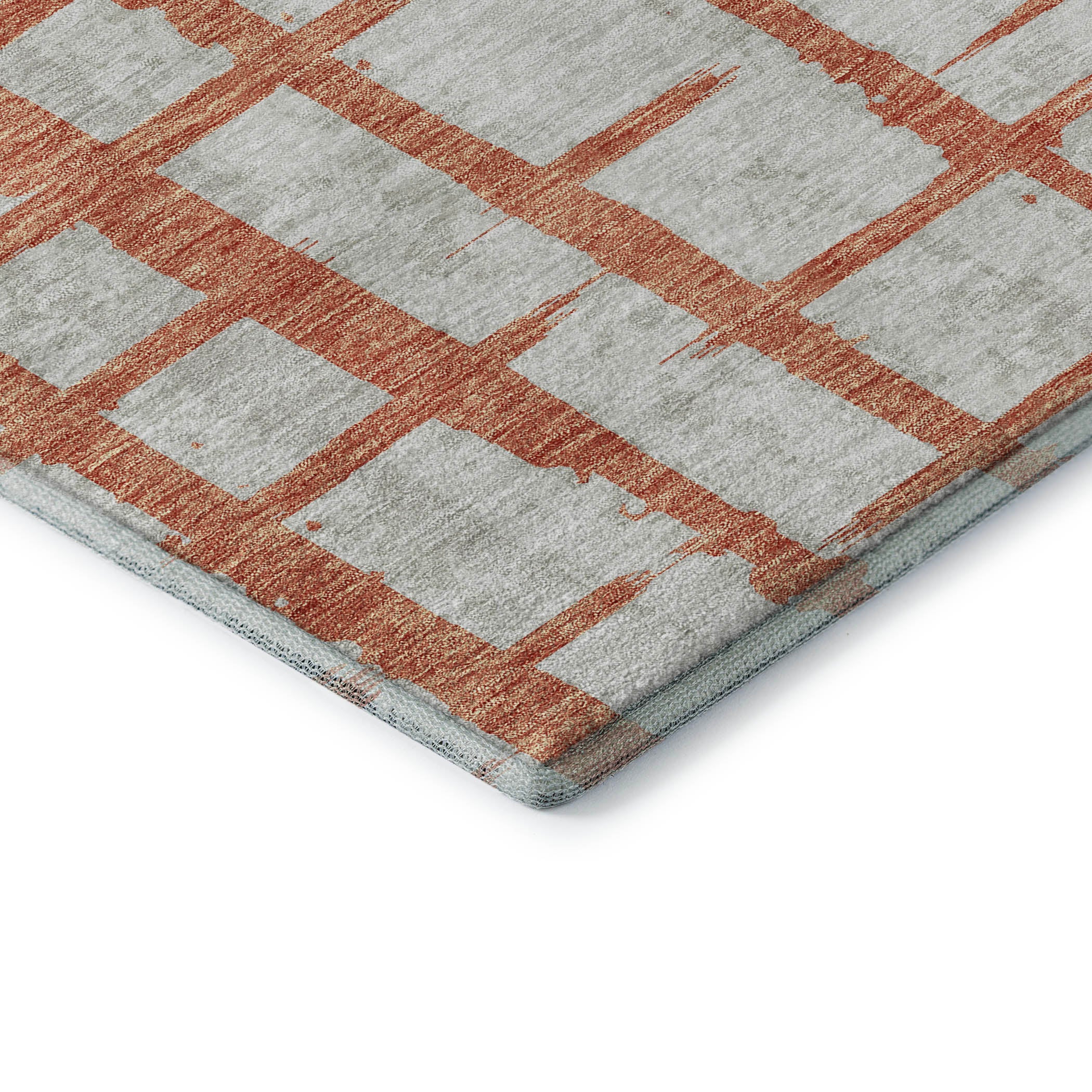 Siena Machine Washable Transitional Coral Orange Rug 1'8" x 2'6" #shape_Rectangle
