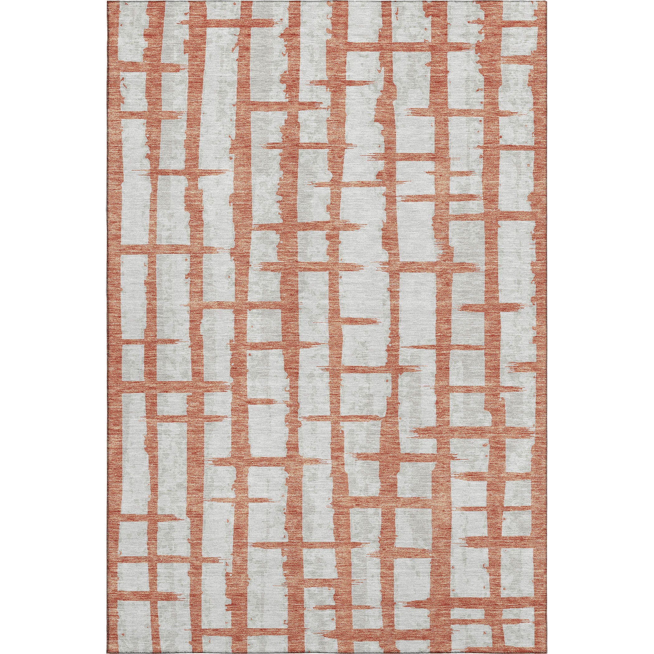 Siena Machine Washable Transitional Coral Orange Rug 2'6" x 3'10" #shape_Rectangle