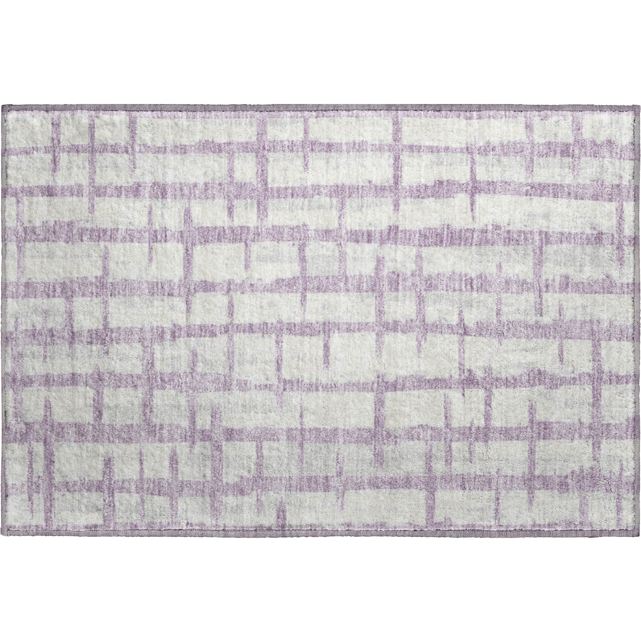 Siena Machine Washable Transitional Lavender Purple Rug 1'8" x 2'6" #shape_Rectangle