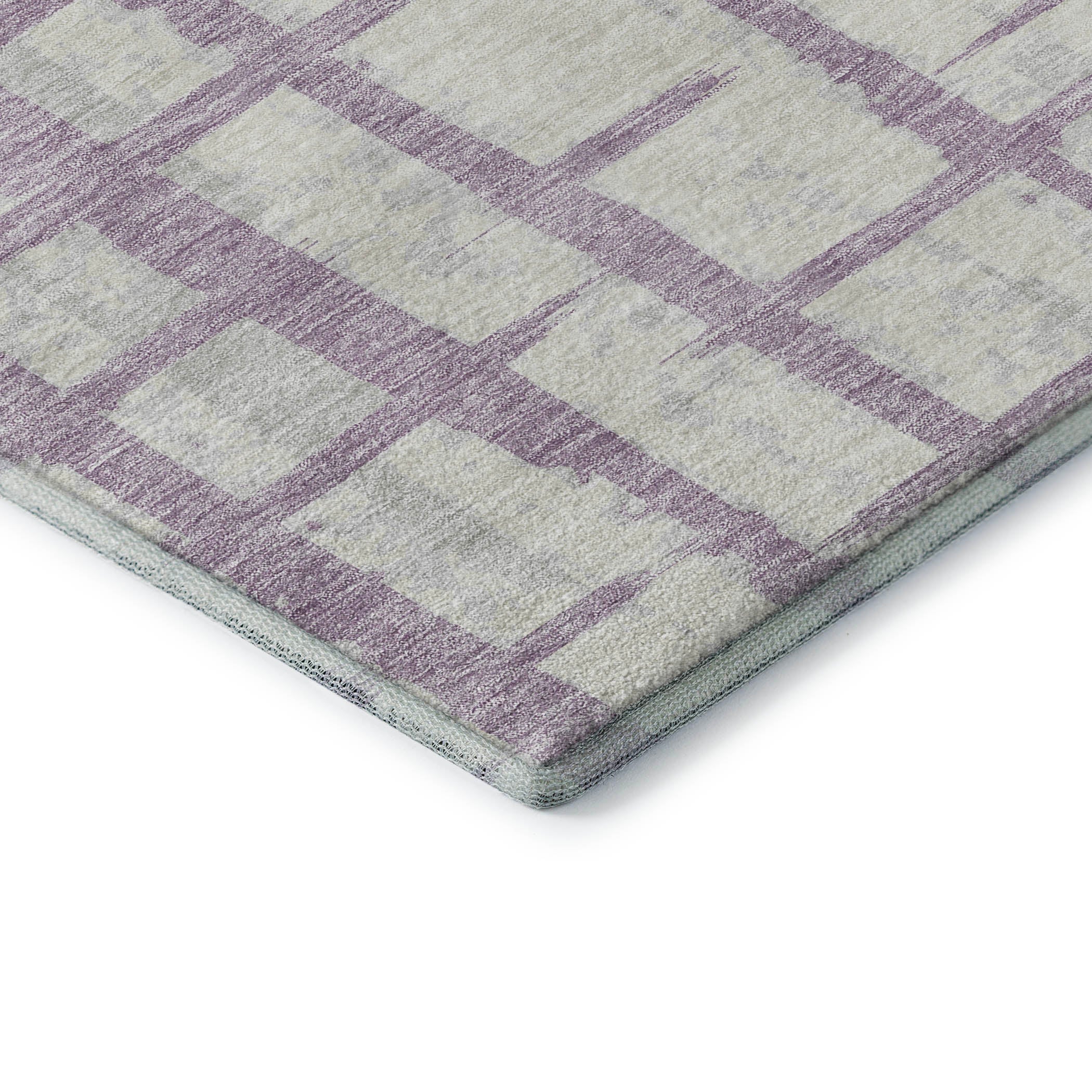 Siena Machine Washable Transitional Lavender Purple Rug 1'8" x 2'6" #shape_Rectangle