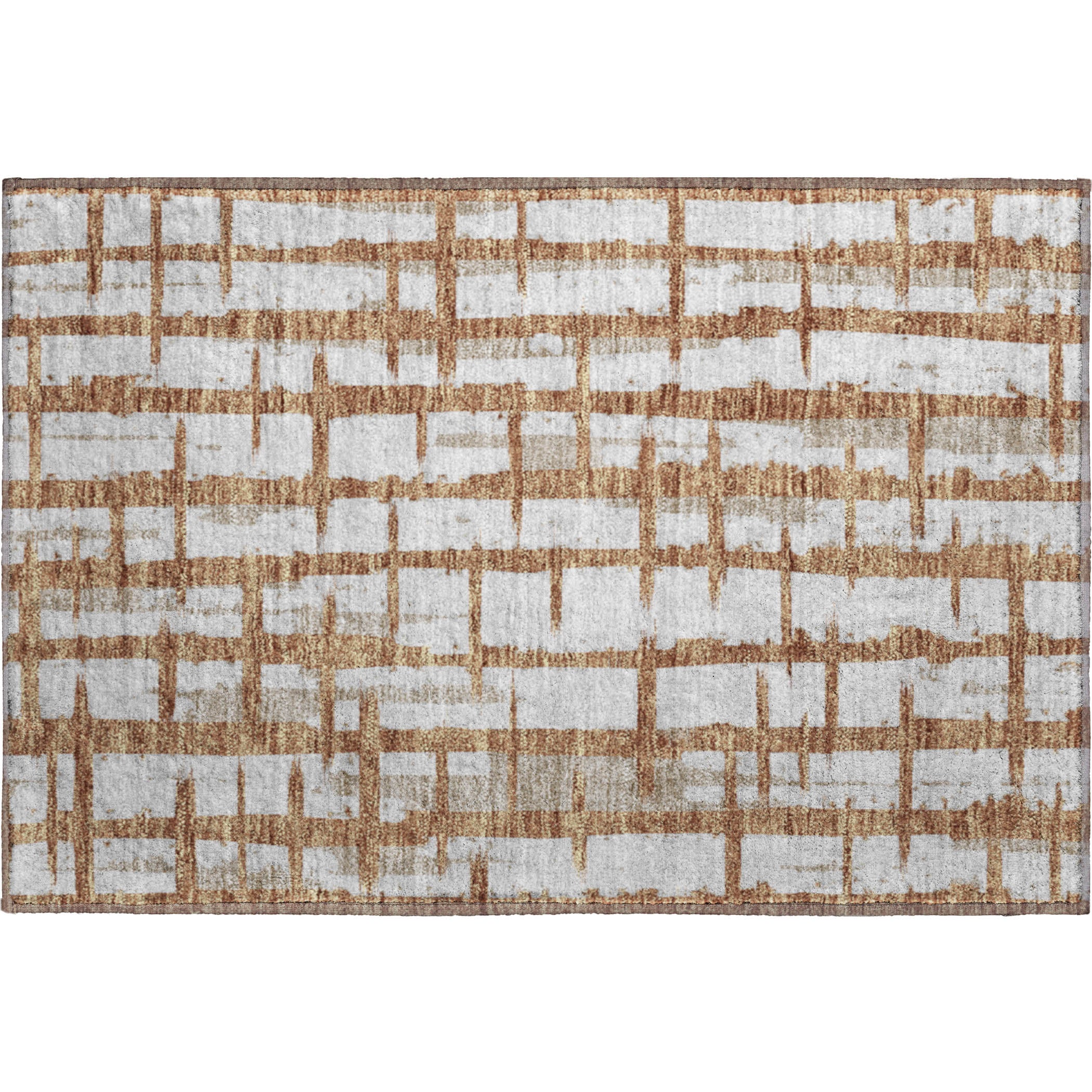Siena Machine Washable Transitional Paprika Orange Rug 1'8" x 2'6" #shape_Rectangle