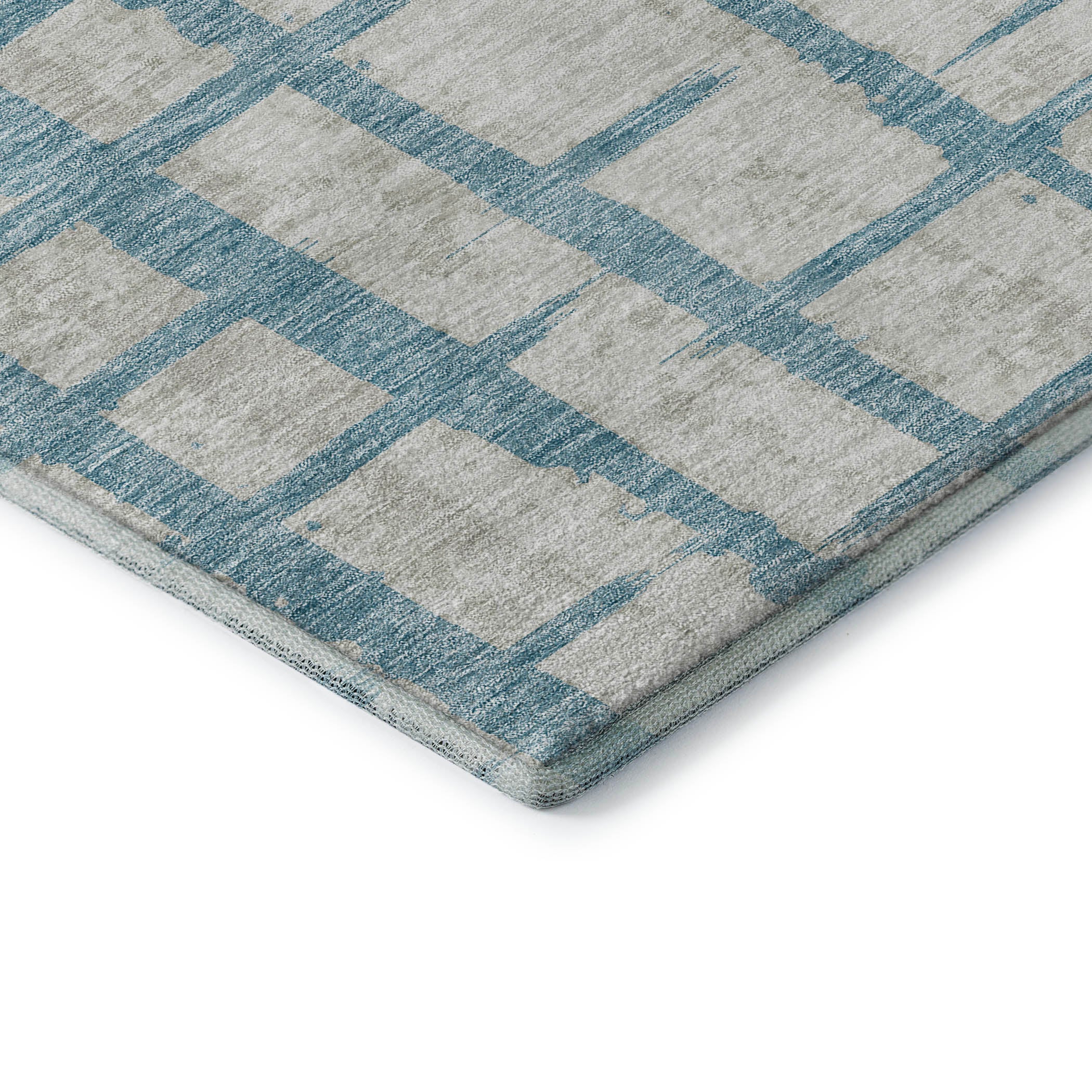 Siena Machine Washable Transitional Sky Blue Rug 1'8" x 2'6" #shape_Rectangle