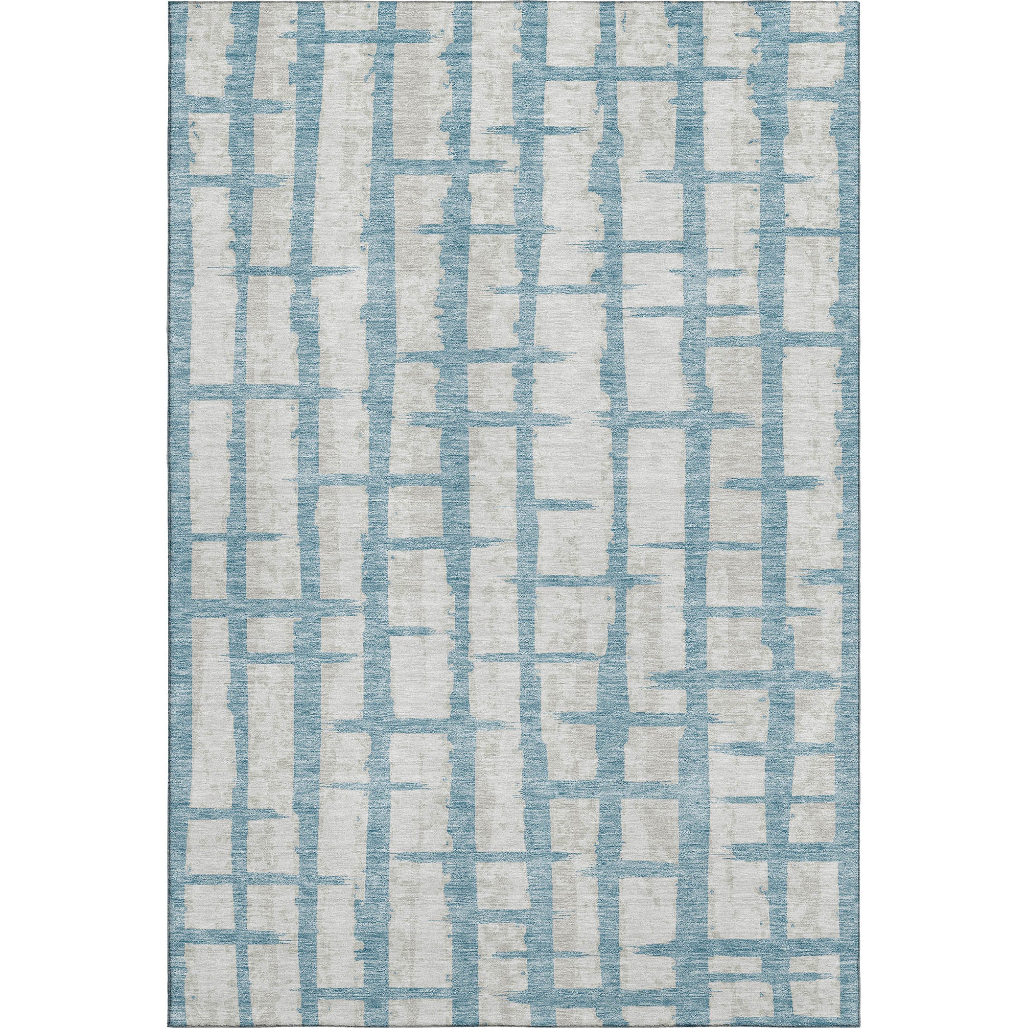 Siena Machine Washable Transitional Sky Blue Rug 2'6" x 3'10" #shape_Rectangle