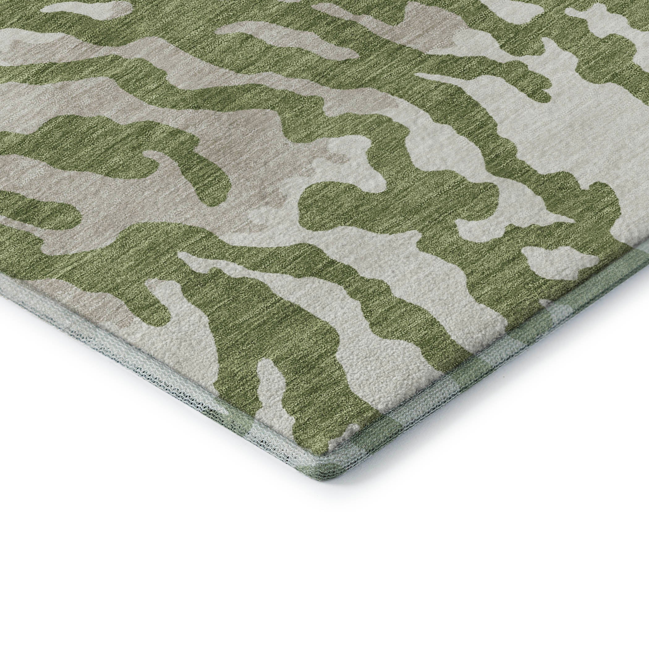 Baku Machine Washable Transitional Green Rug 1'8" x 2'6" #shape_Rectangle