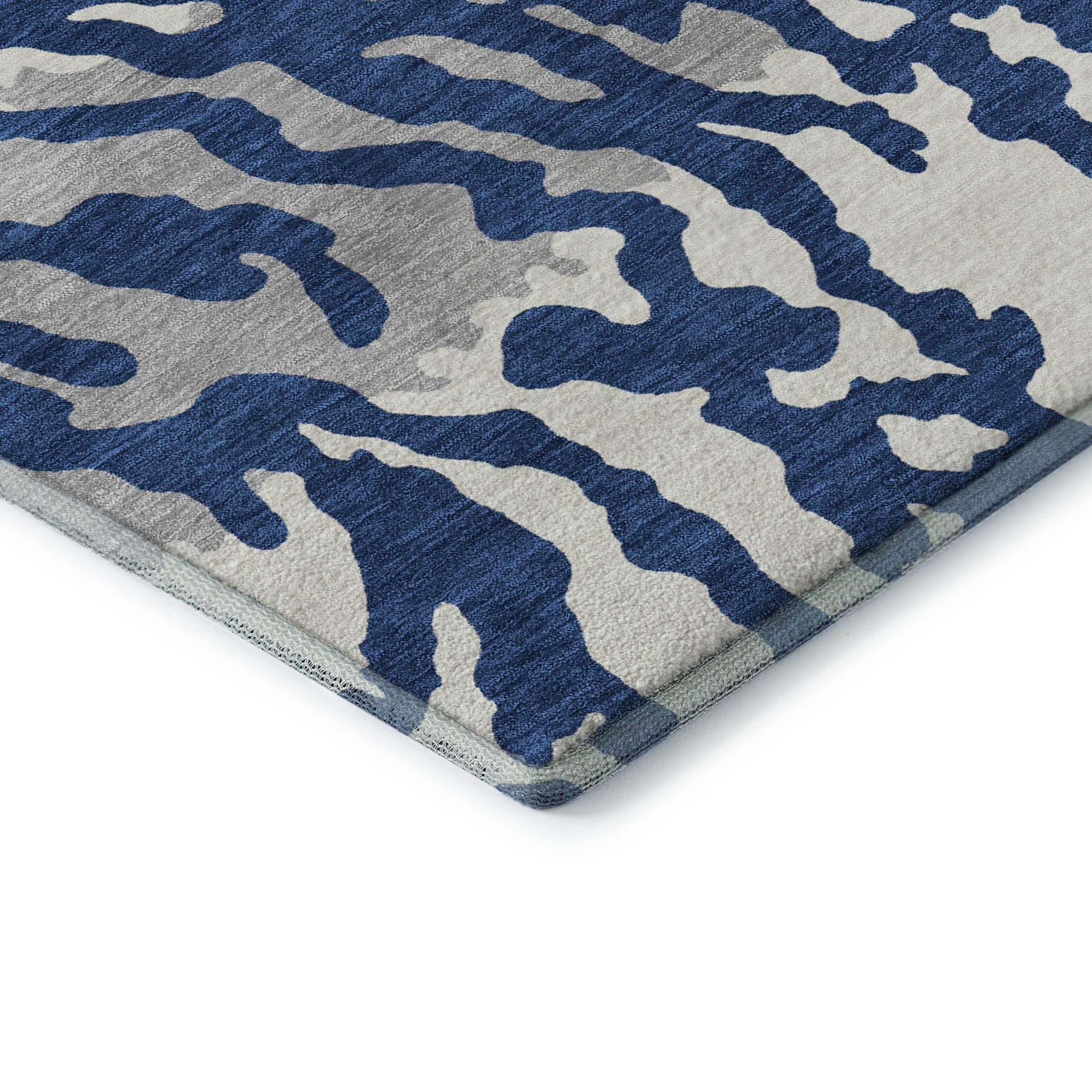 Baku Machine Washable Transitional Navy Blue Rug 1'8" x 2'6" #shape_Rectangle