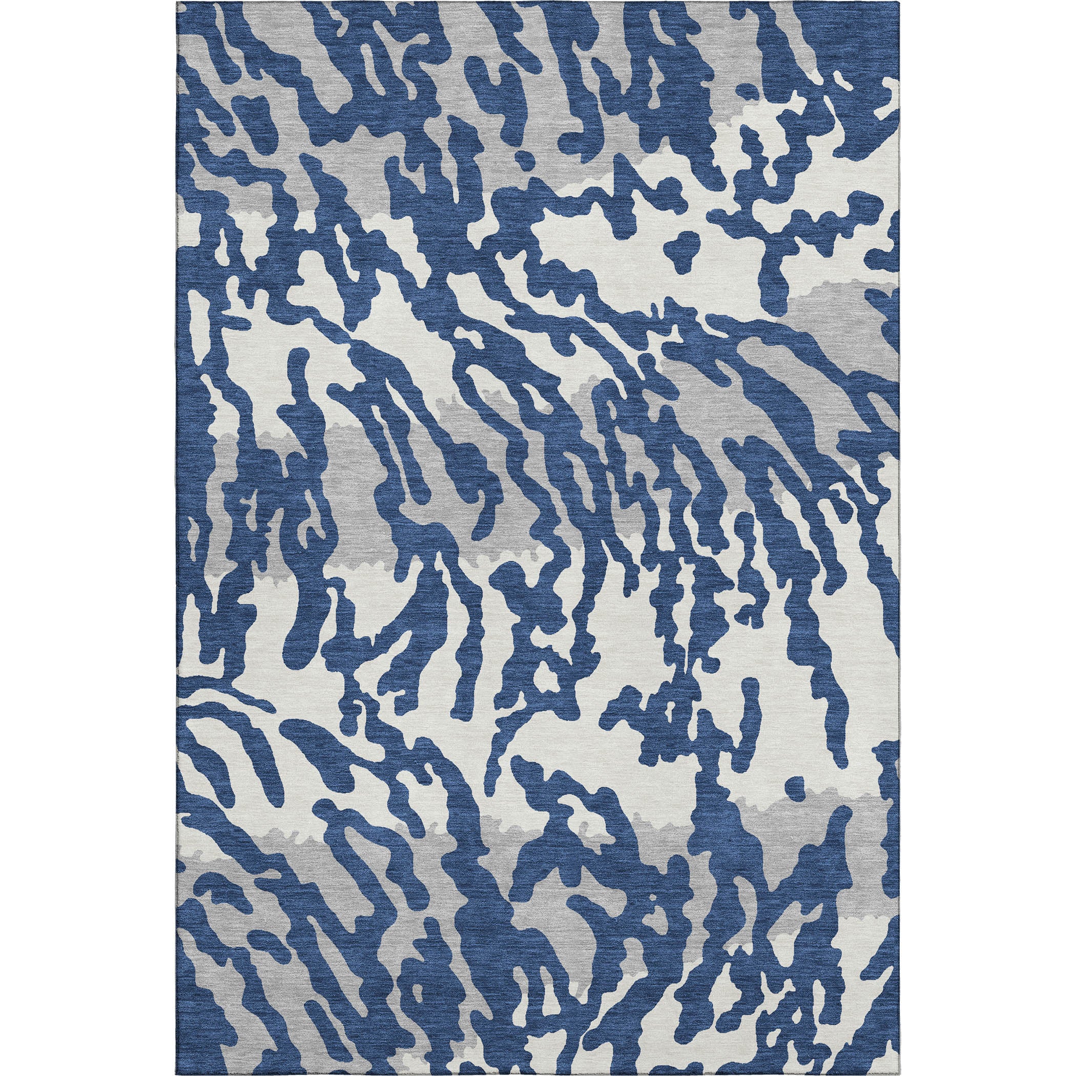 Baku Machine Washable Transitional Navy Blue Rug 2'6" x 3'10" #shape_Rectangle