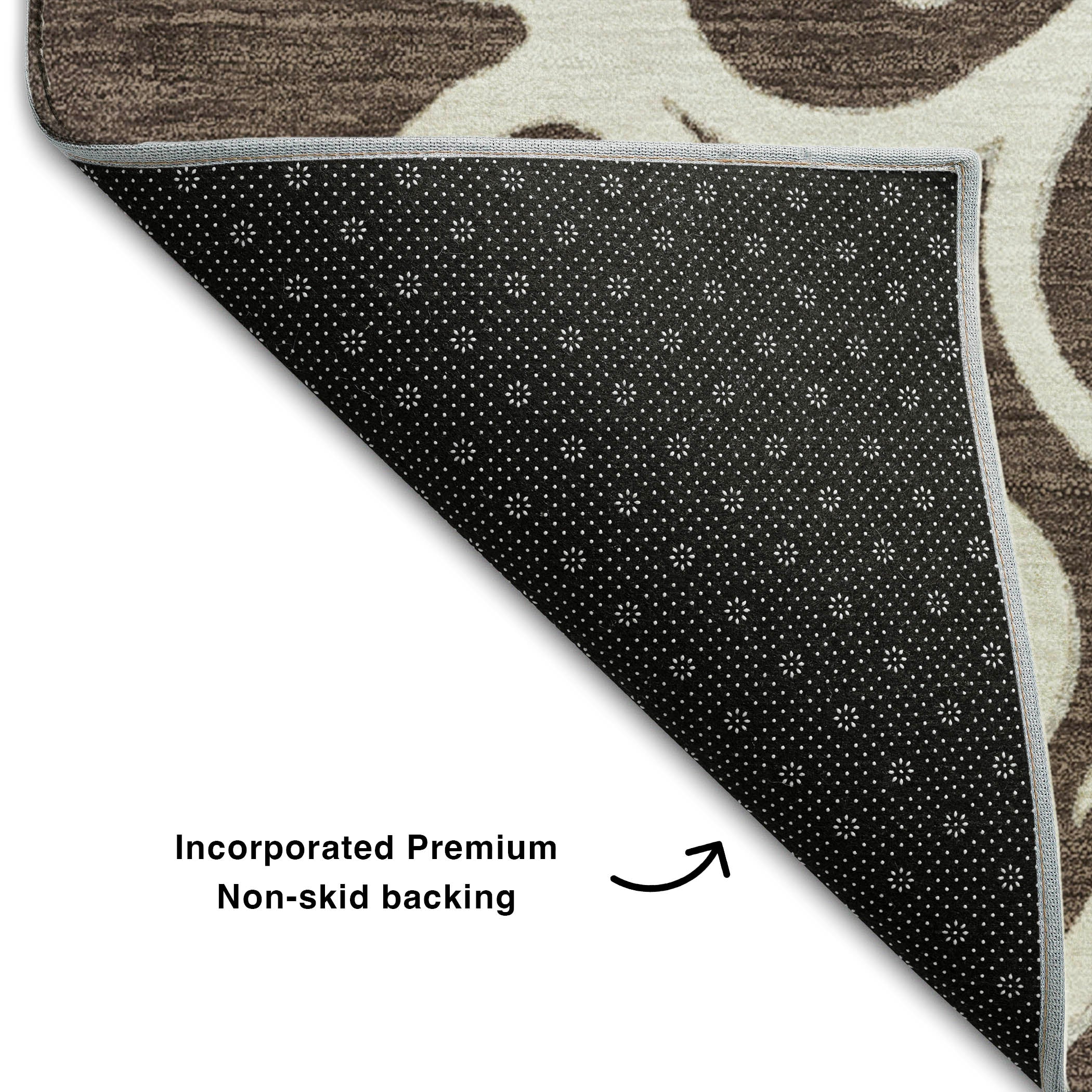 Kathmandu Machine Washable Transitional Chocolate Brown Rug 1'8" x 2'6" #shape_Rectangle