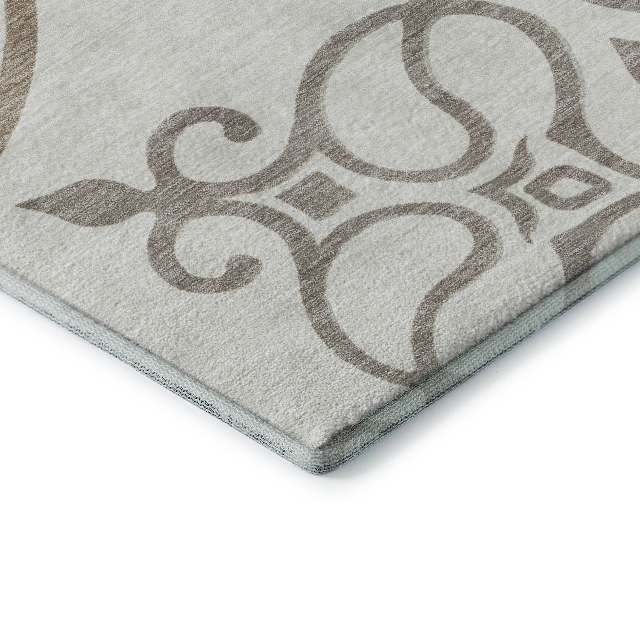 Kathmandu Machine Washable Transitional Ivory Rug 1'8" x 2'6" #shape_Rectangle