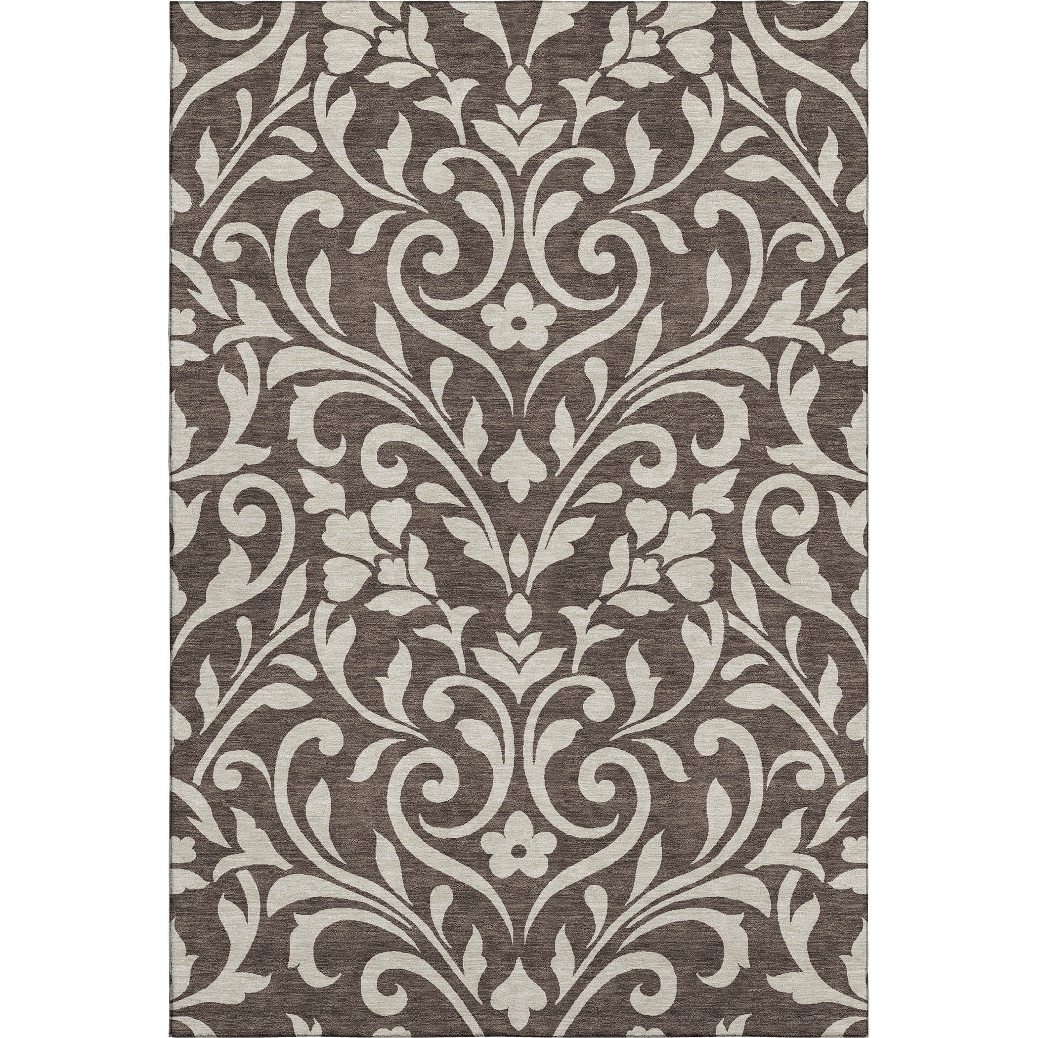 Montevideo Machine Washable Transitional Chocolate Brown Rug 2'6" x 3'10" #shape_Rectangle