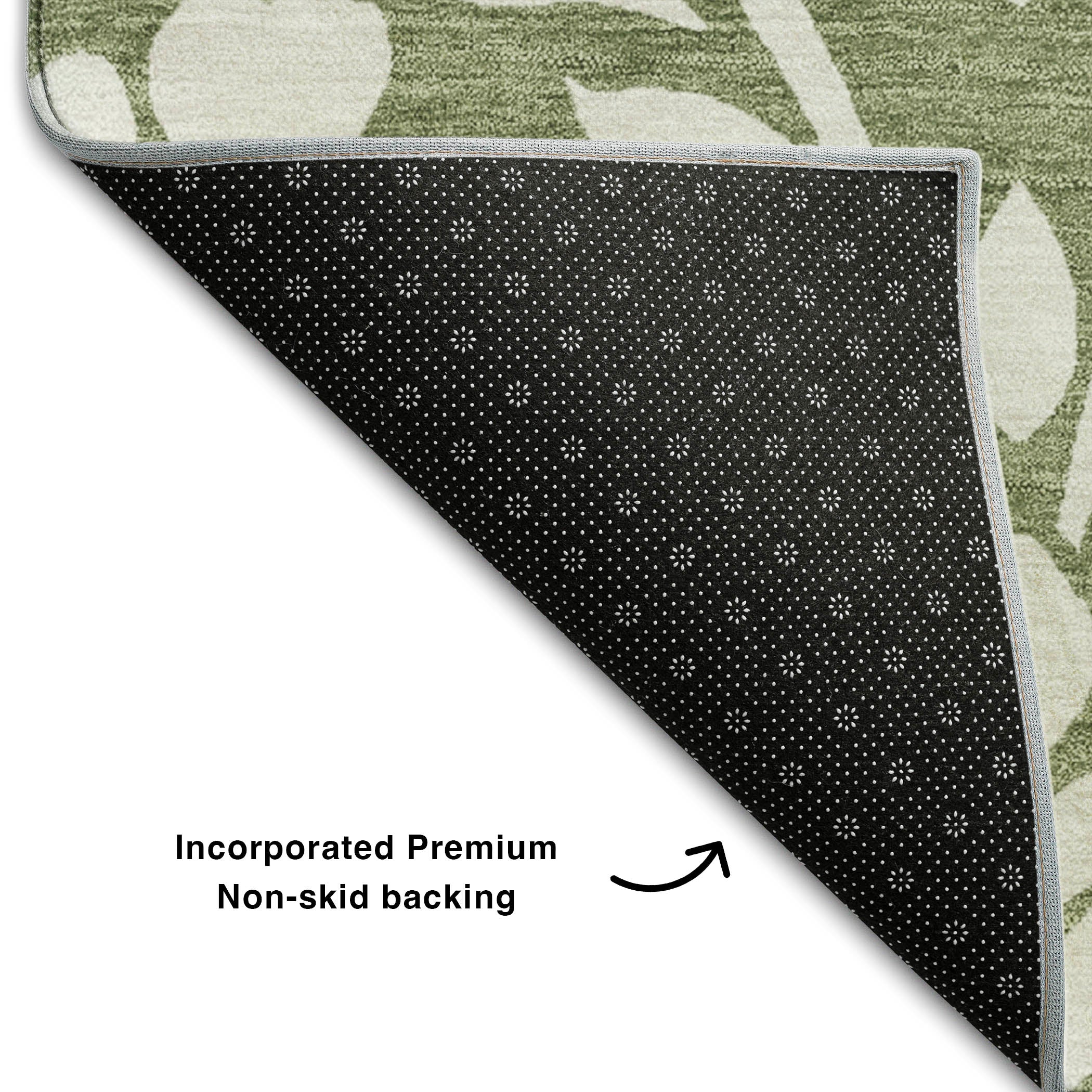 Montevideo Machine Washable Transitional Fern Green Rug 1'8" x 2'6" #shape_Rectangle