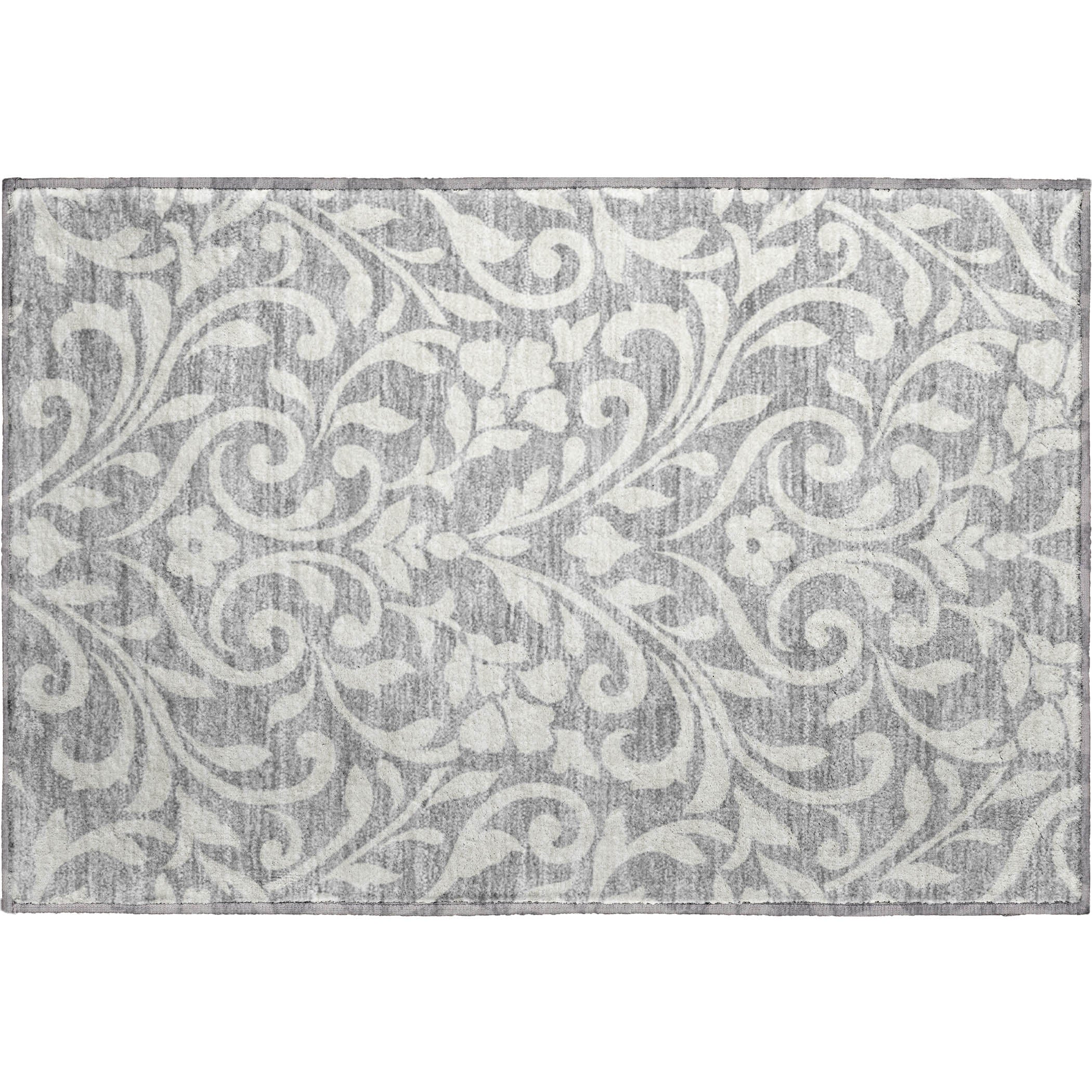 Montevideo Machine Washable Transitional Gray Rug 1'8" x 2'6" #shape_Rectangle