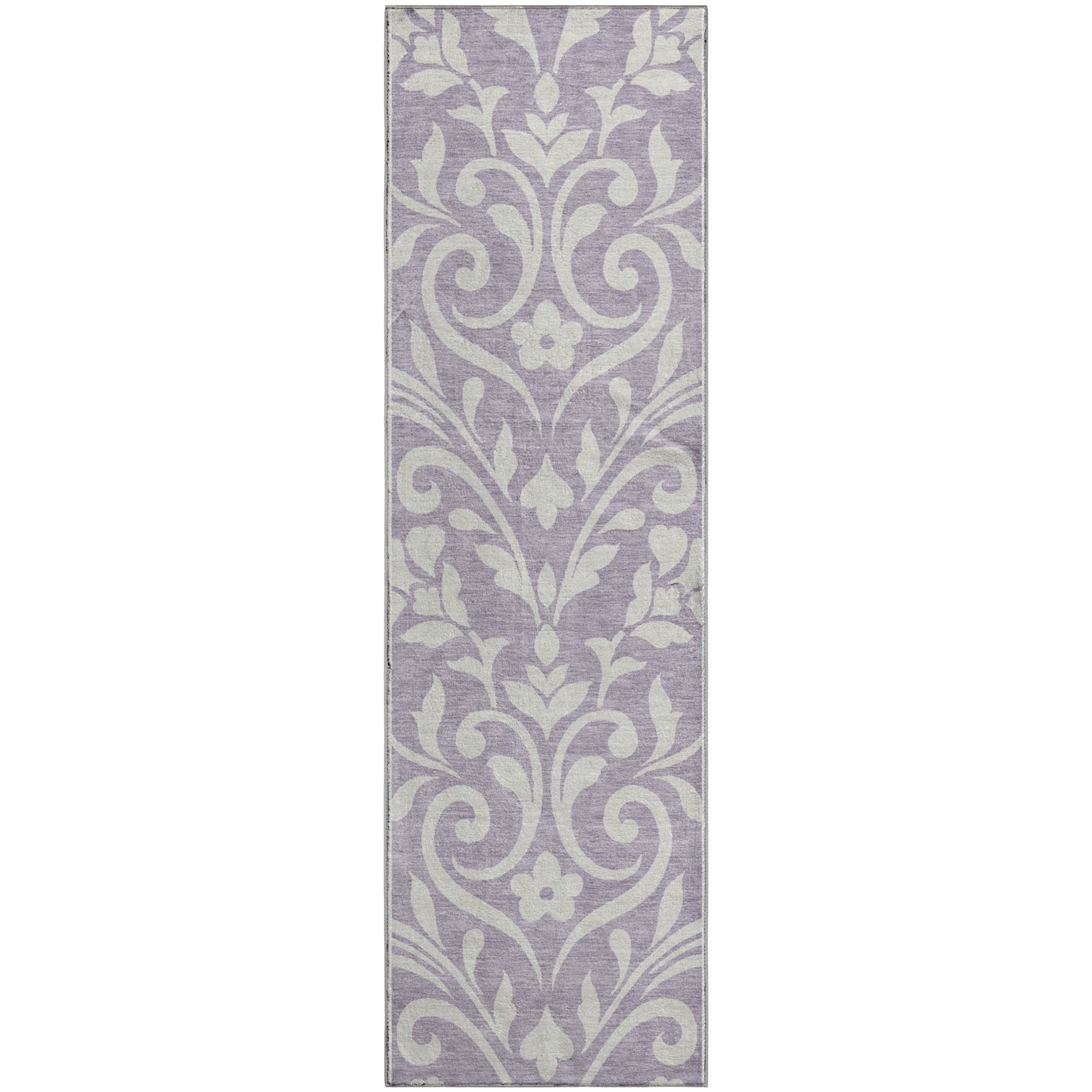 Montevideo Machine Washable Transitional Lavender Purple Rug 2'3" x 7'6" #shape_Runner