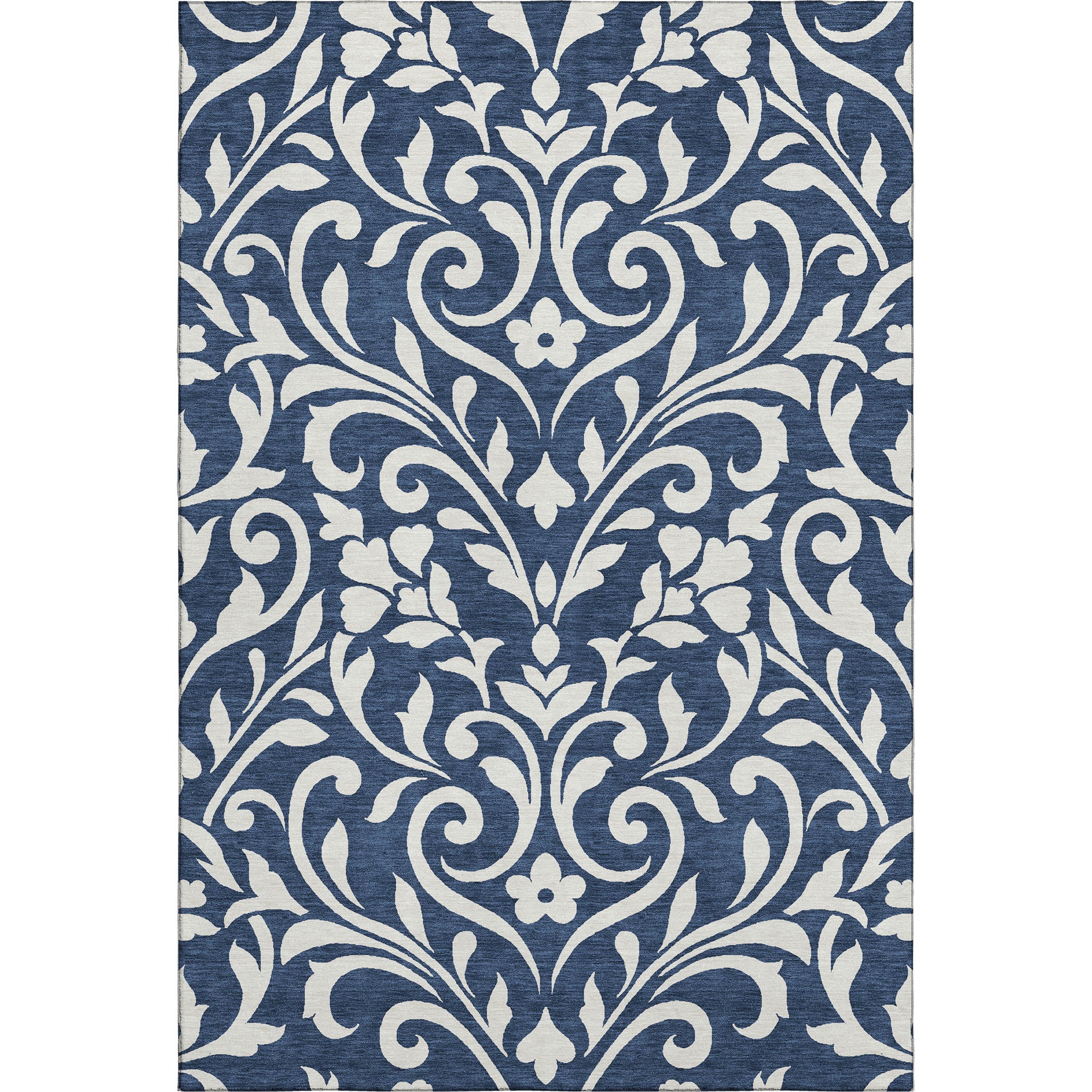 Montevideo Machine Washable Transitional Navy Blue Rug 2'6" x 3'10" #shape_Rectangle
