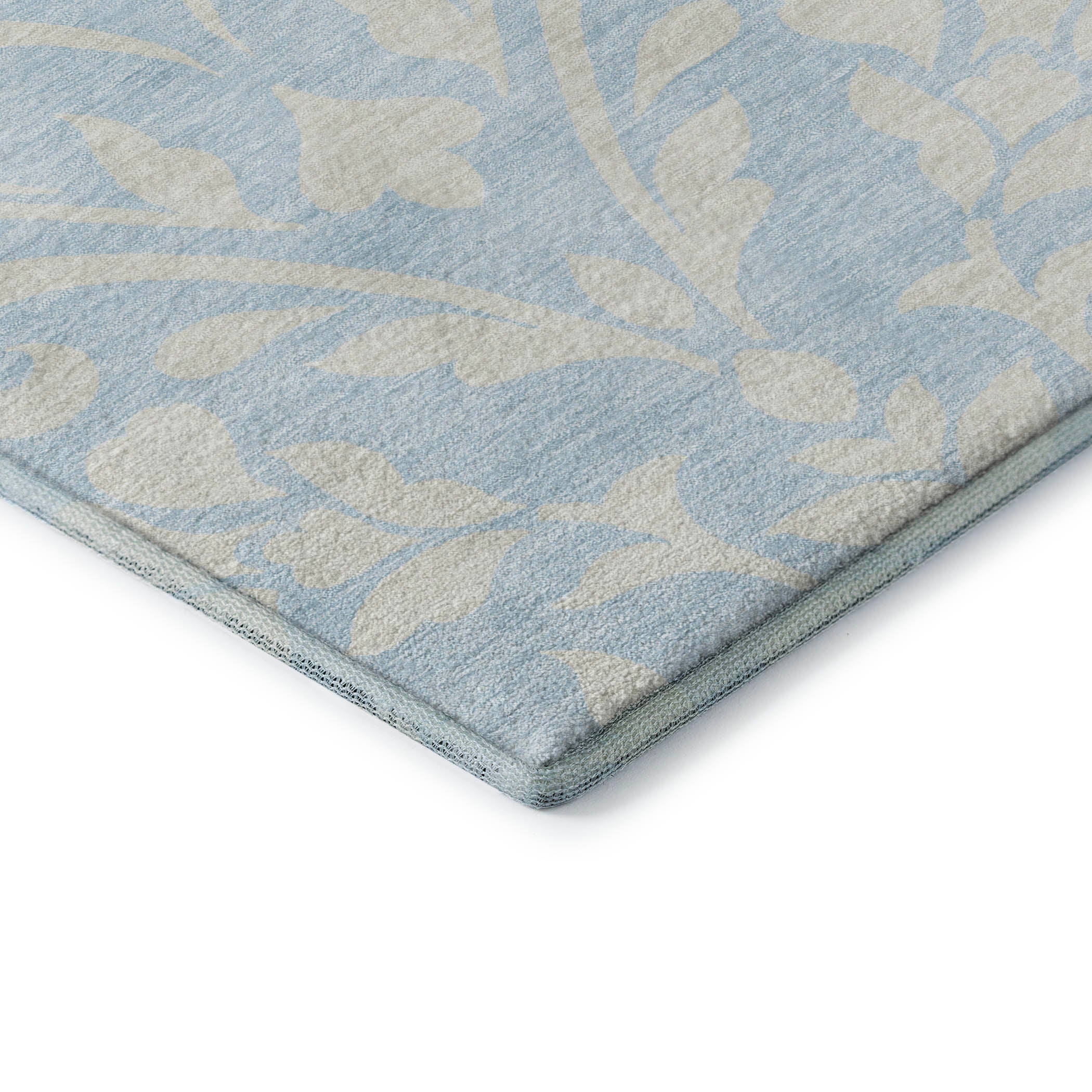 Montevideo Machine Washable Transitional Sky Blue Rug 1'8" x 2'6" #shape_Rectangle