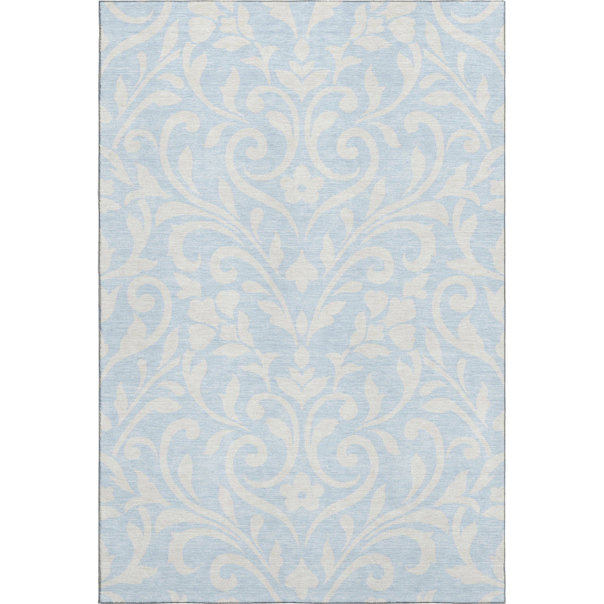Montevideo Machine Washable Transitional Sky Blue Rug 2'6" x 3'10" #shape_Rectangle