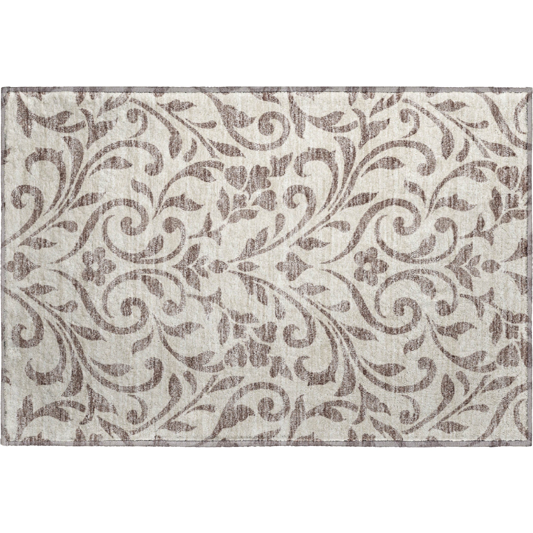 Montevideo Machine Washable Transitional Taupe Brown Rug 1'8" x 2'6" #shape_Rectangle