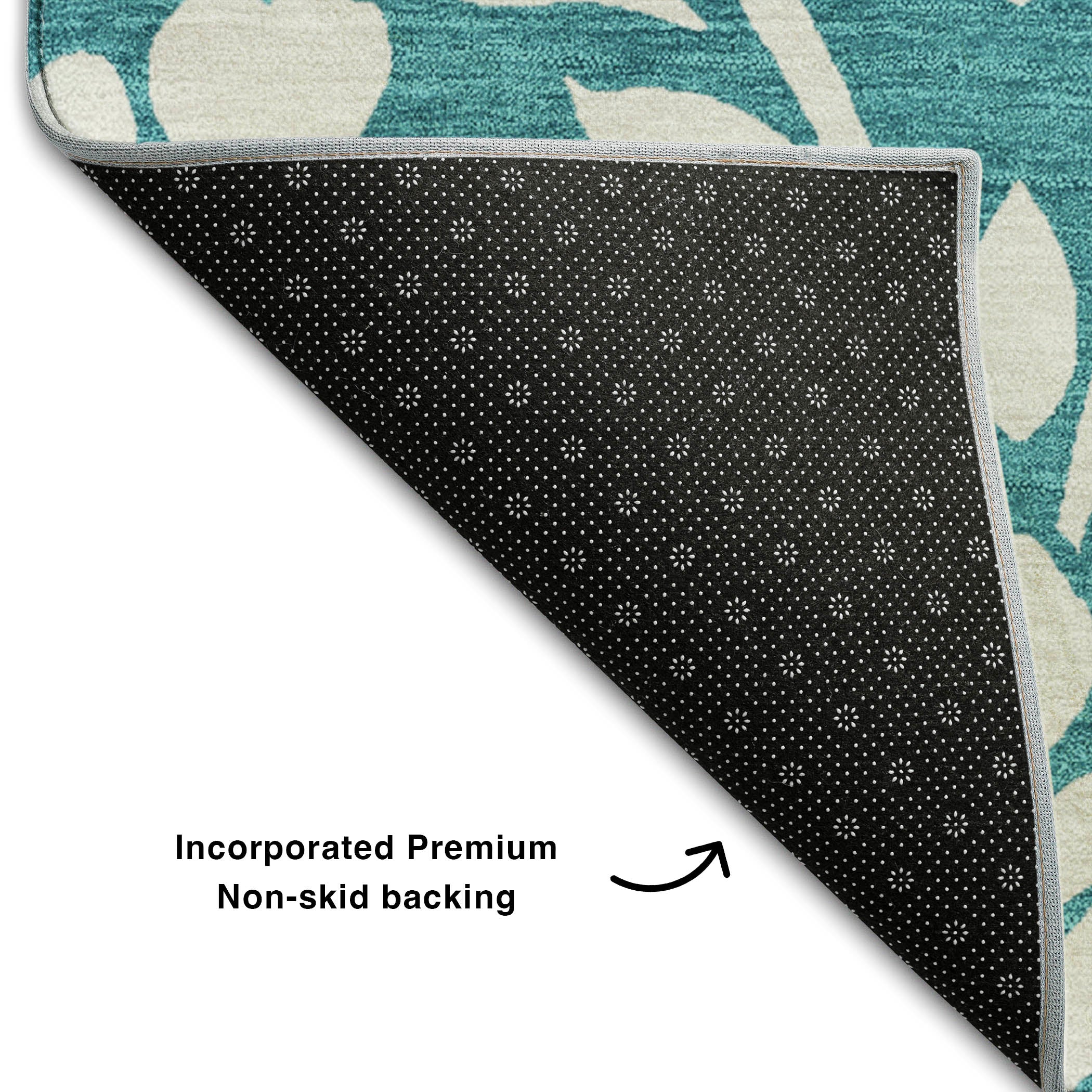 Montevideo Machine Washable Transitional Teal Rug 1'8" x 2'6" #shape_Rectangle