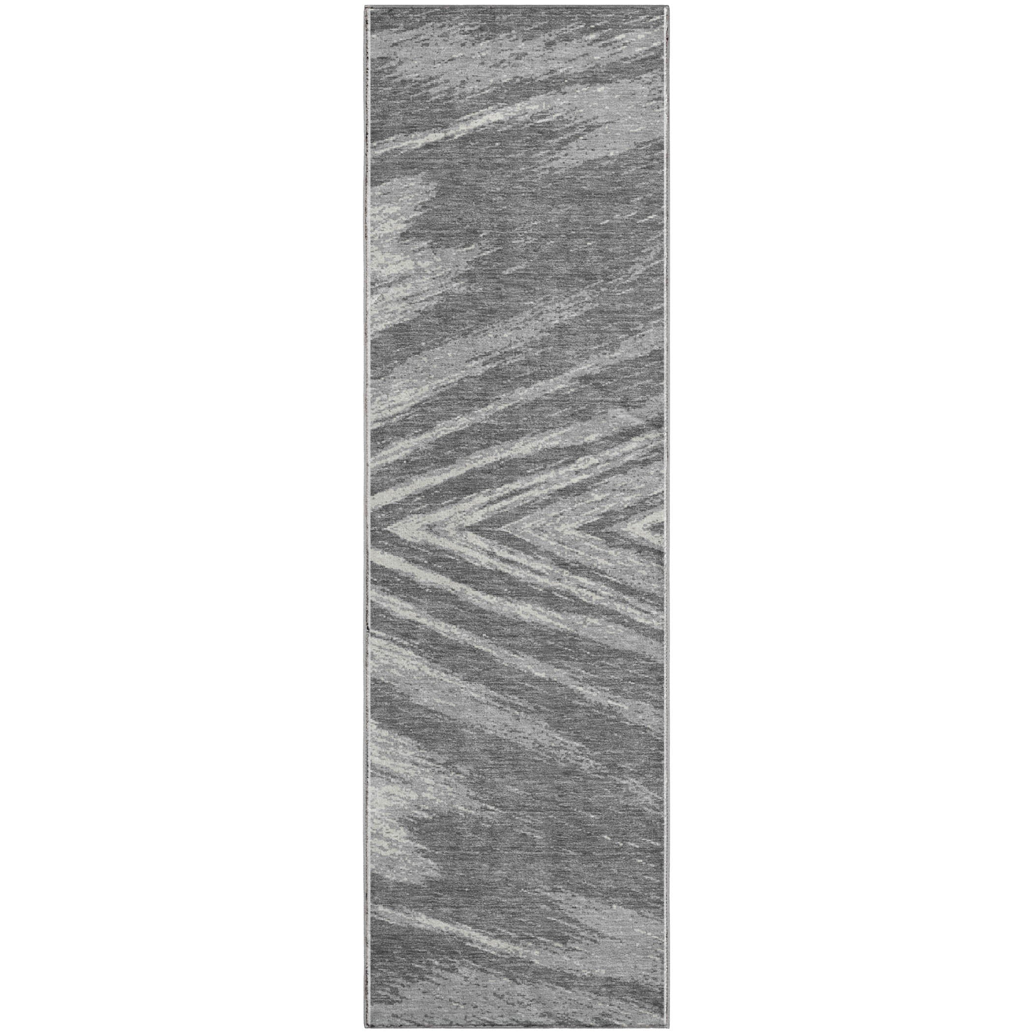 Bern Machine Washable Transitional Gray Rug 2'3" x 7'6" #shape_Runner