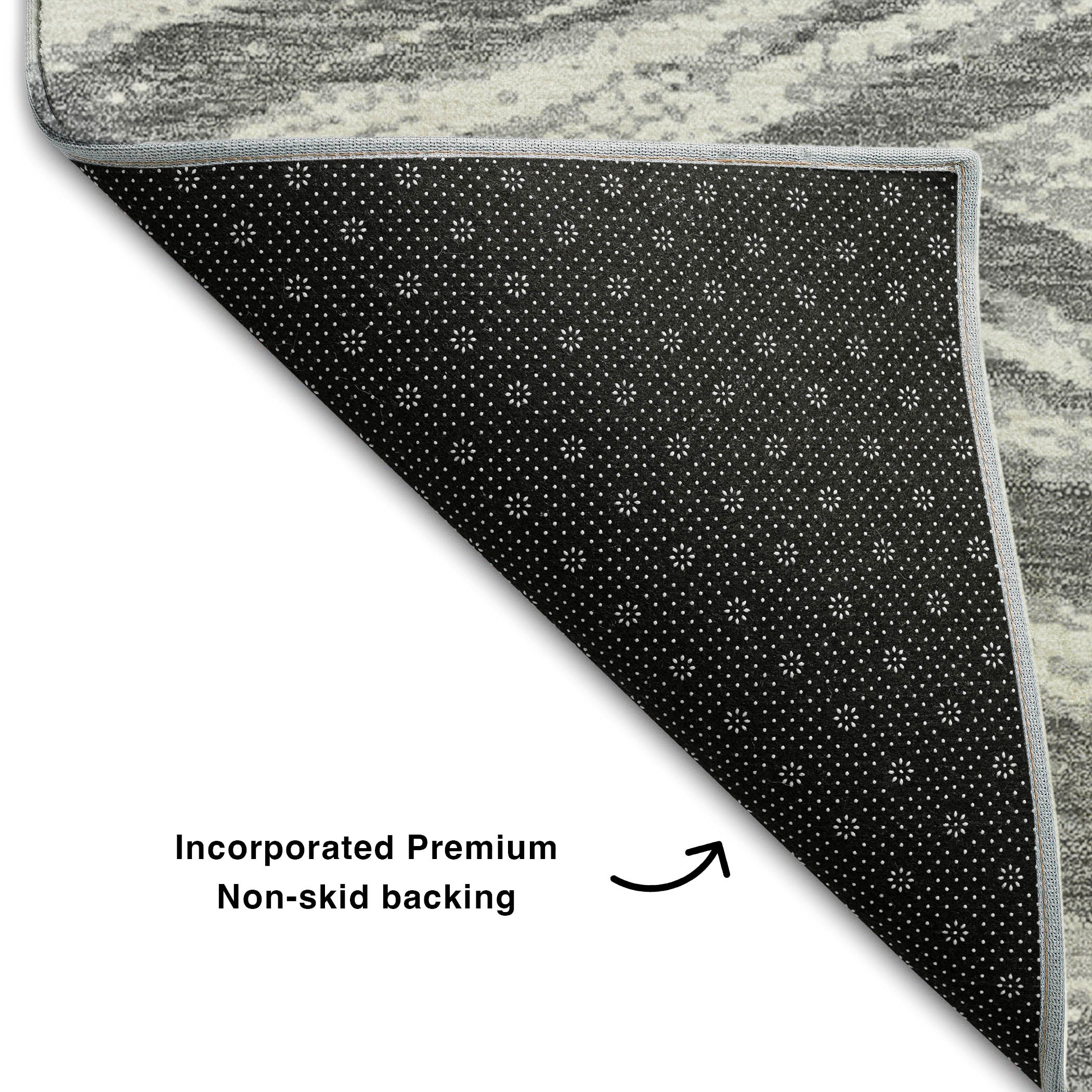 Bern Machine Washable Transitional Gray Rug 1'8" x 2'6" #shape_Rectangle