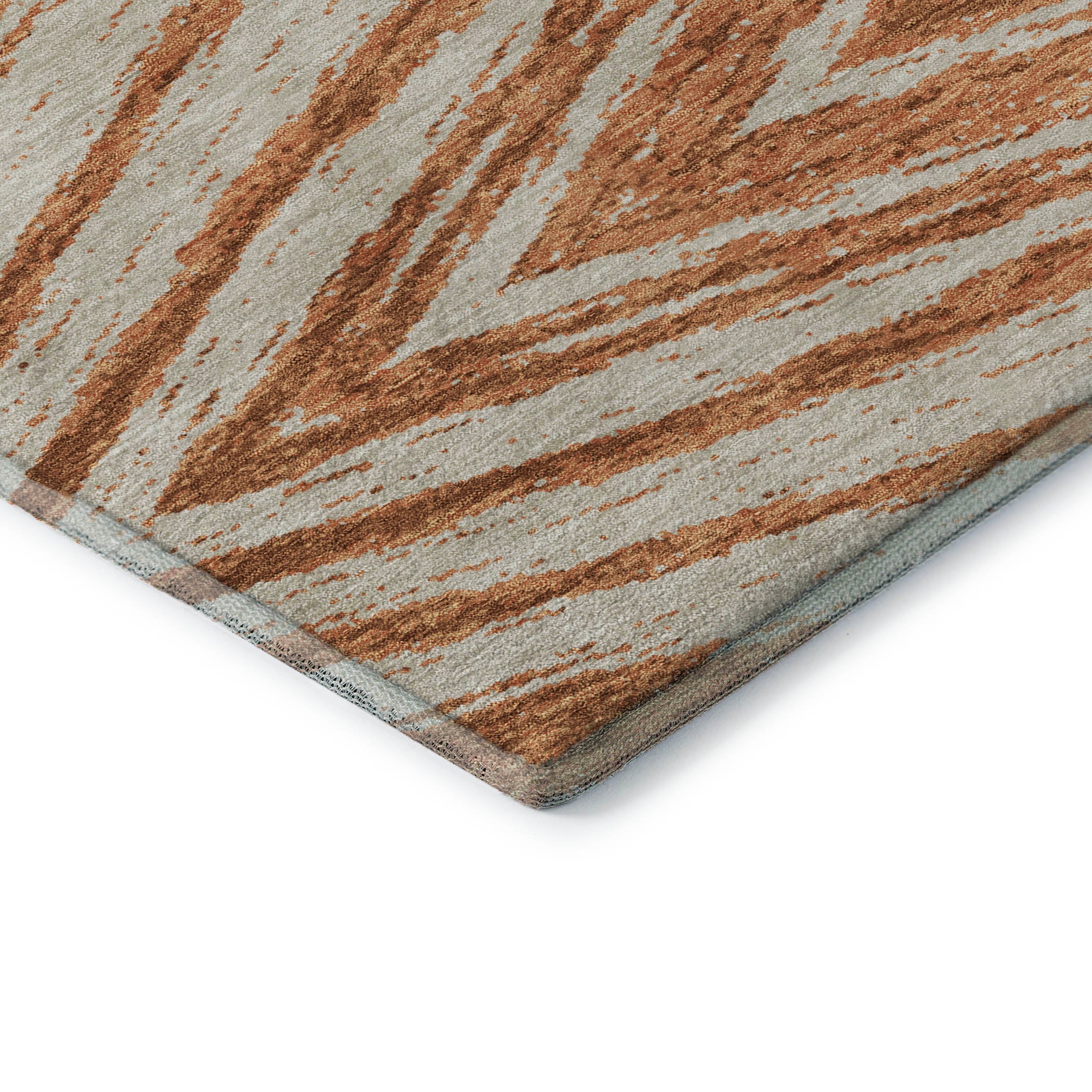 Bern Machine Washable Transitional Paprika Orange Rug 1'8" x 2'6" #shape_Rectangle