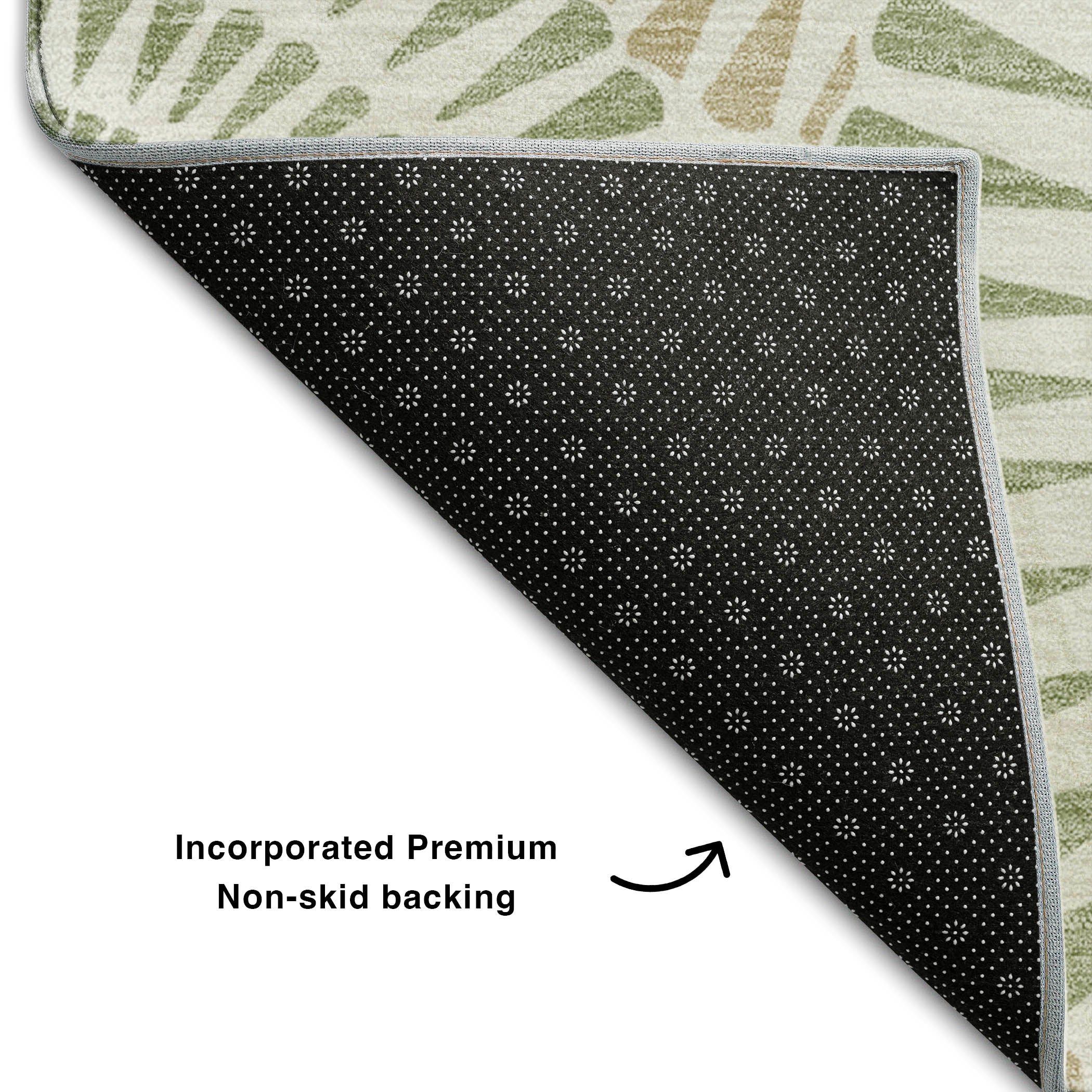 Oslo Machine Washable Transitional Aloe Green Rug 1'8" x 2'6" #shape_Rectangle