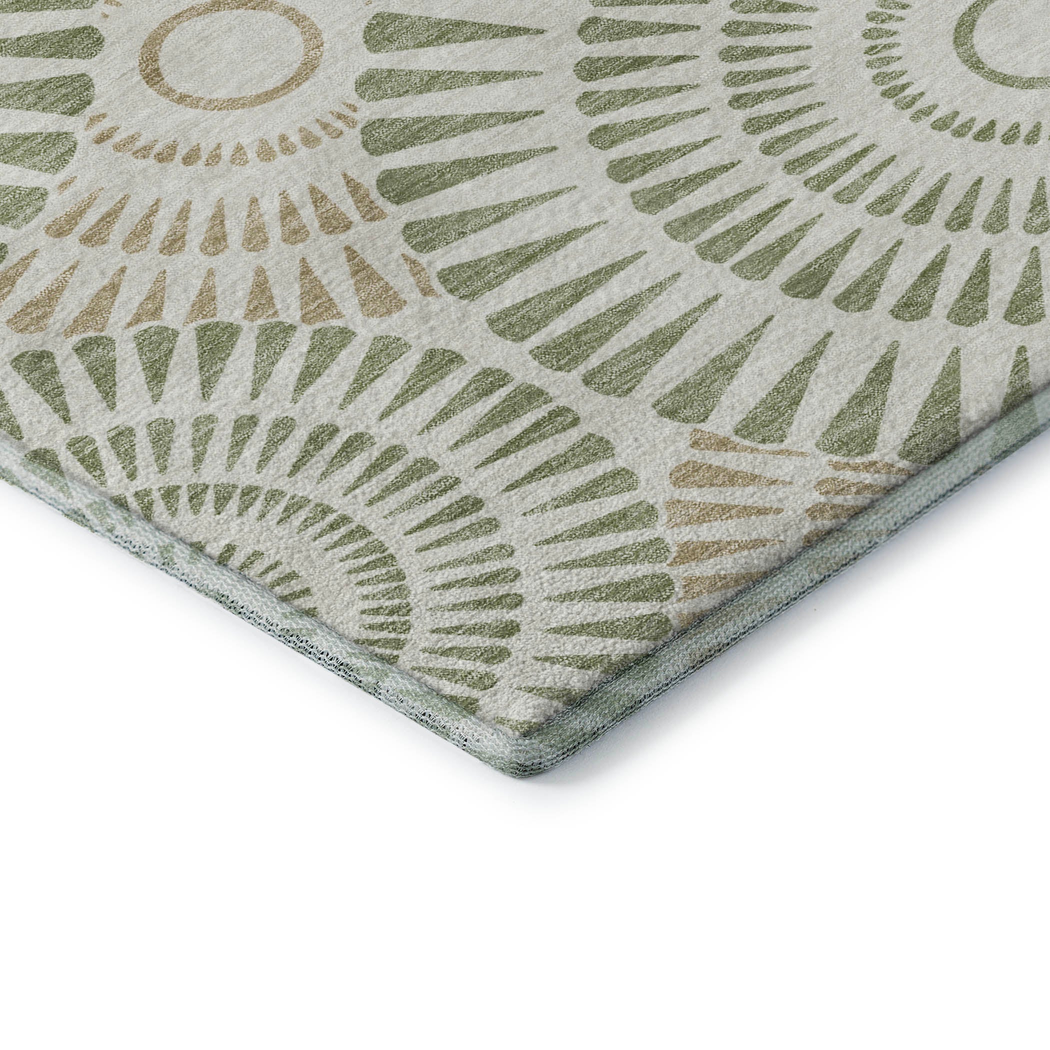 Oslo Machine Washable Transitional Aloe Green Rug 1'8" x 2'6" #shape_Rectangle