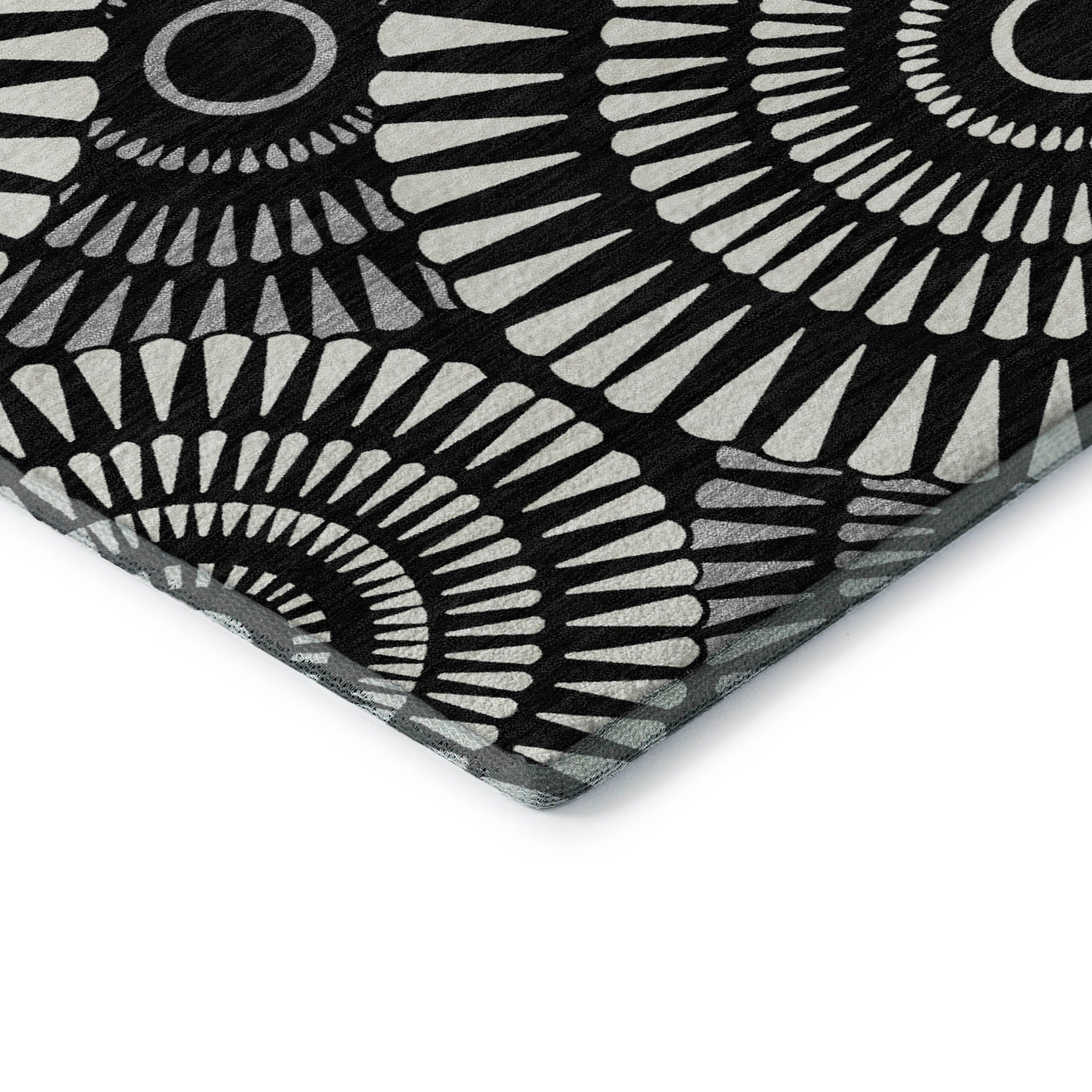 Oslo Machine Washable Transitional Black Rug 1'8" x 2'6" #shape_Rectangle